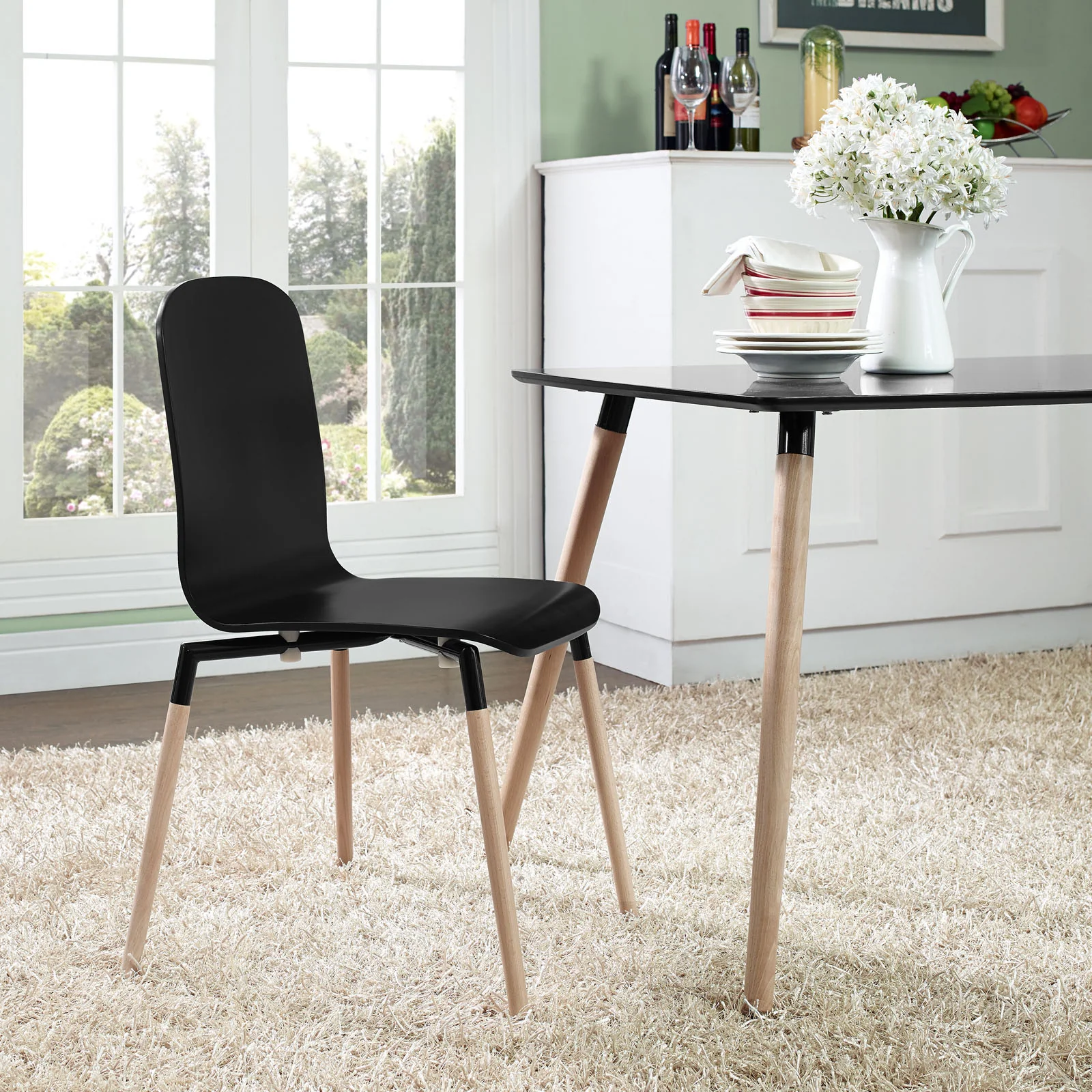 Sabin Wood Chair Black - Image 4
