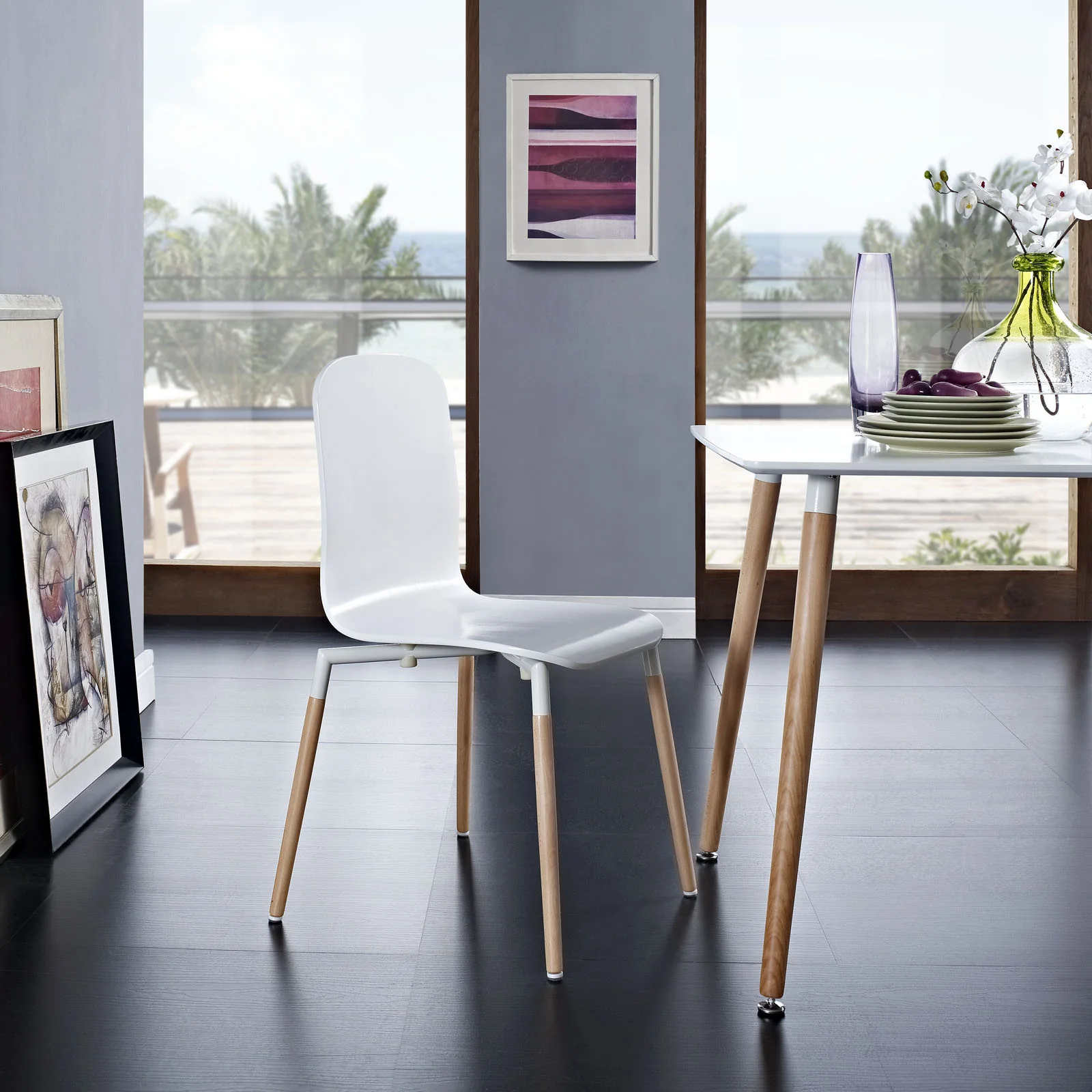 Sabin Wood Chair White - Image 4