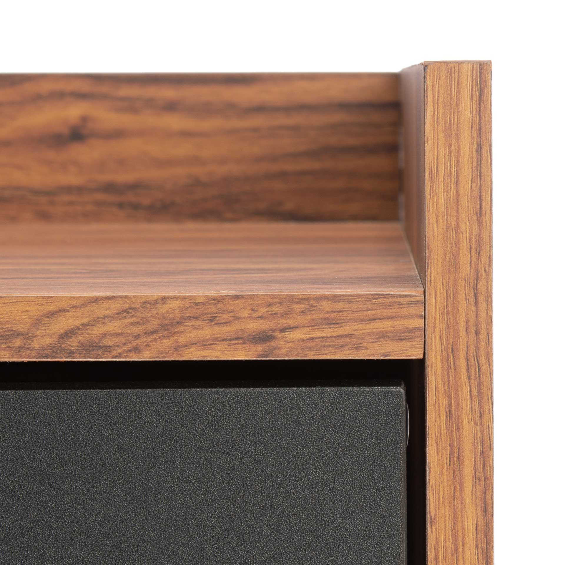 Sade 2 Shelf Media Stand Walnut/Black - Image 4