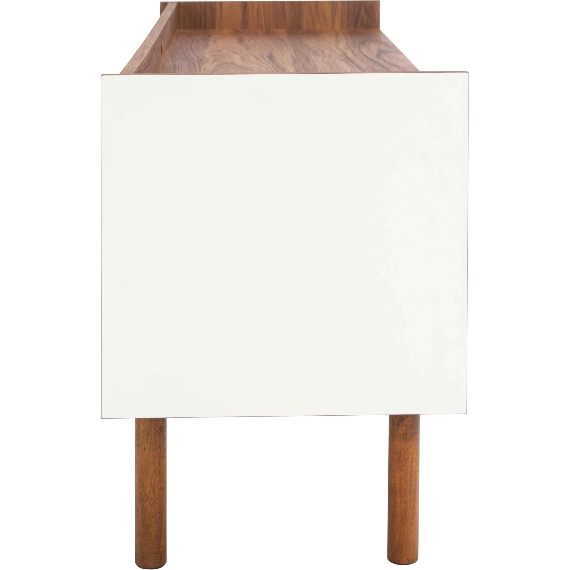 Sade 2 Shelf Media Stand Walnut/White - Image 3