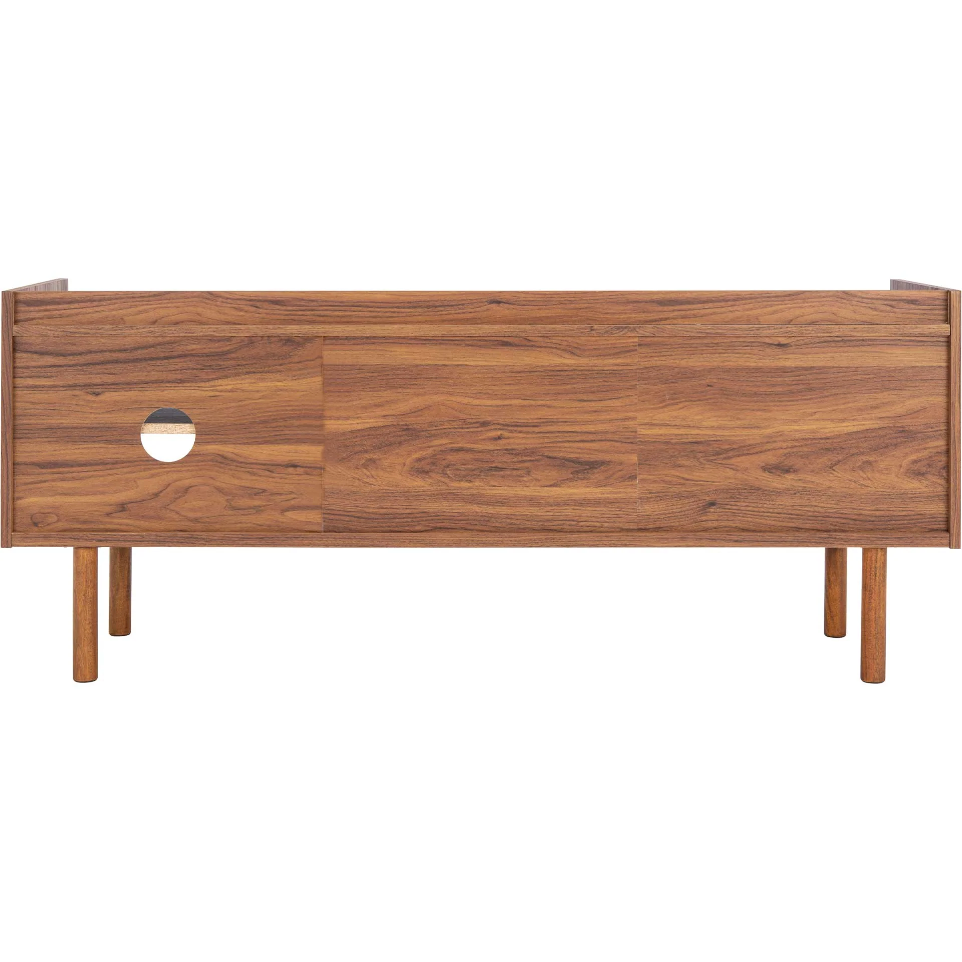 Sade 2 Shelf Media Stand Walnut/White - Image 4