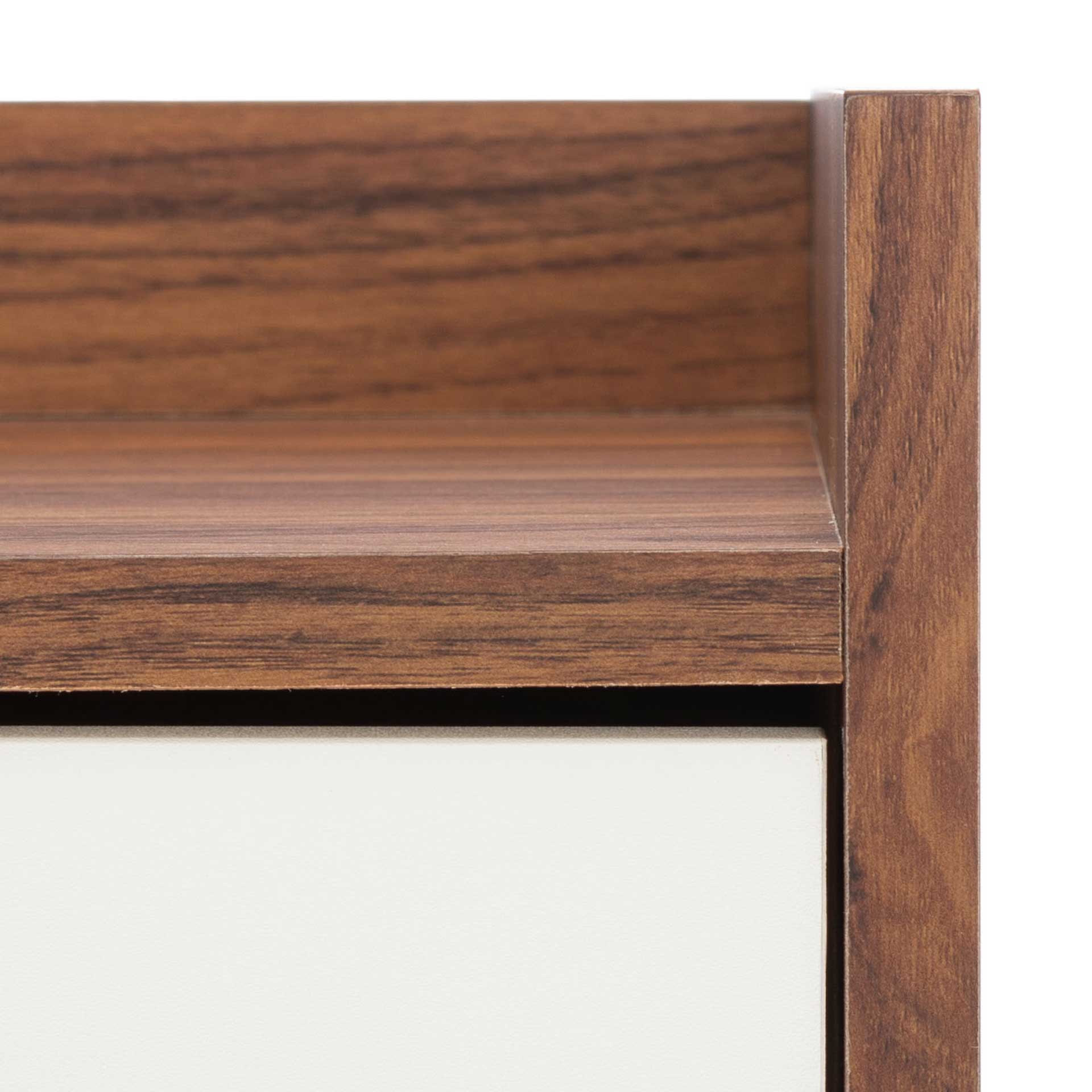 Sade 2 Shelf Media Stand Walnut/White - Image 5