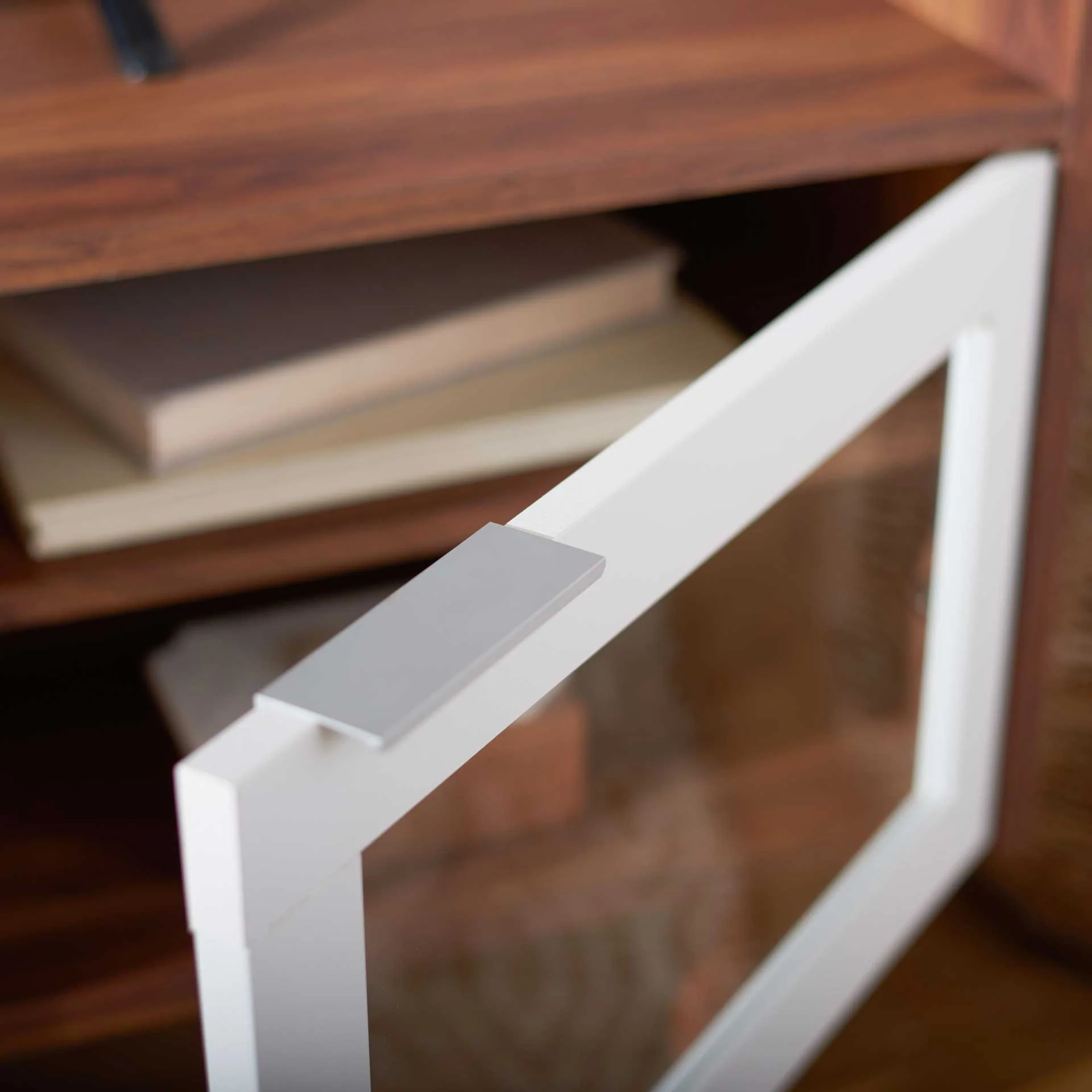 Sade 2 Shelf Media Stand Walnut/White - Image 6