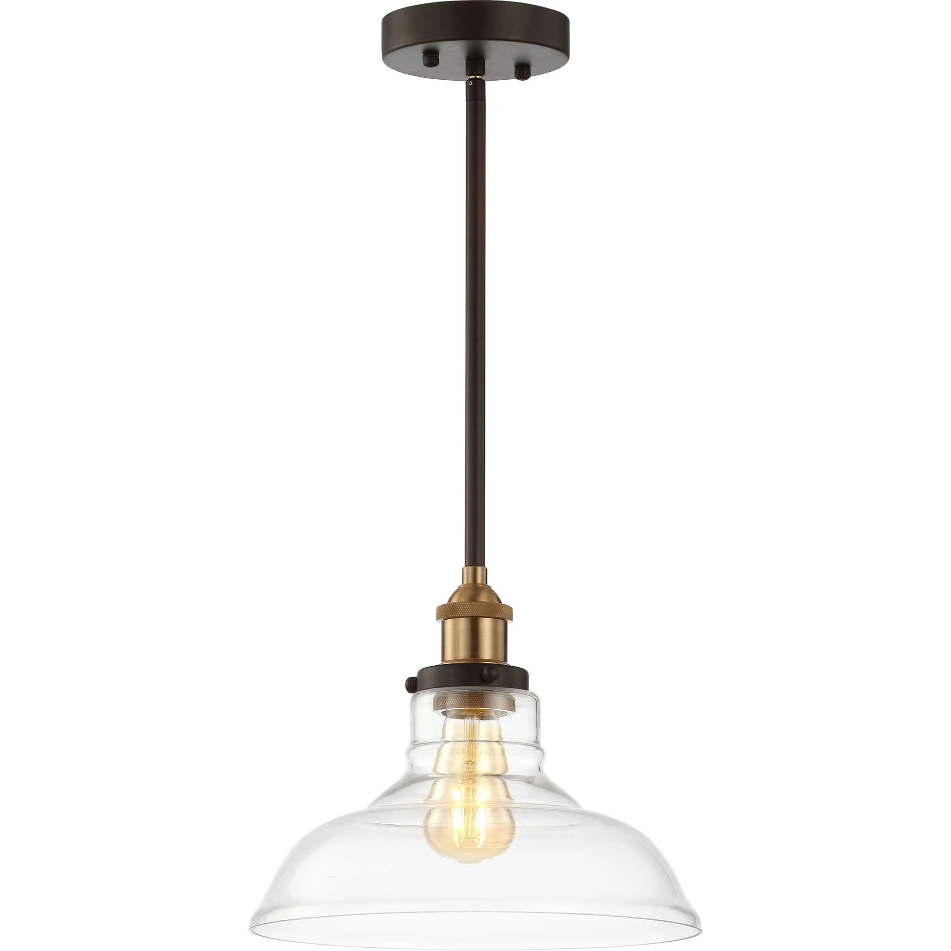 Safflower Pendant Dark Gray/Brass Gold - Image 2