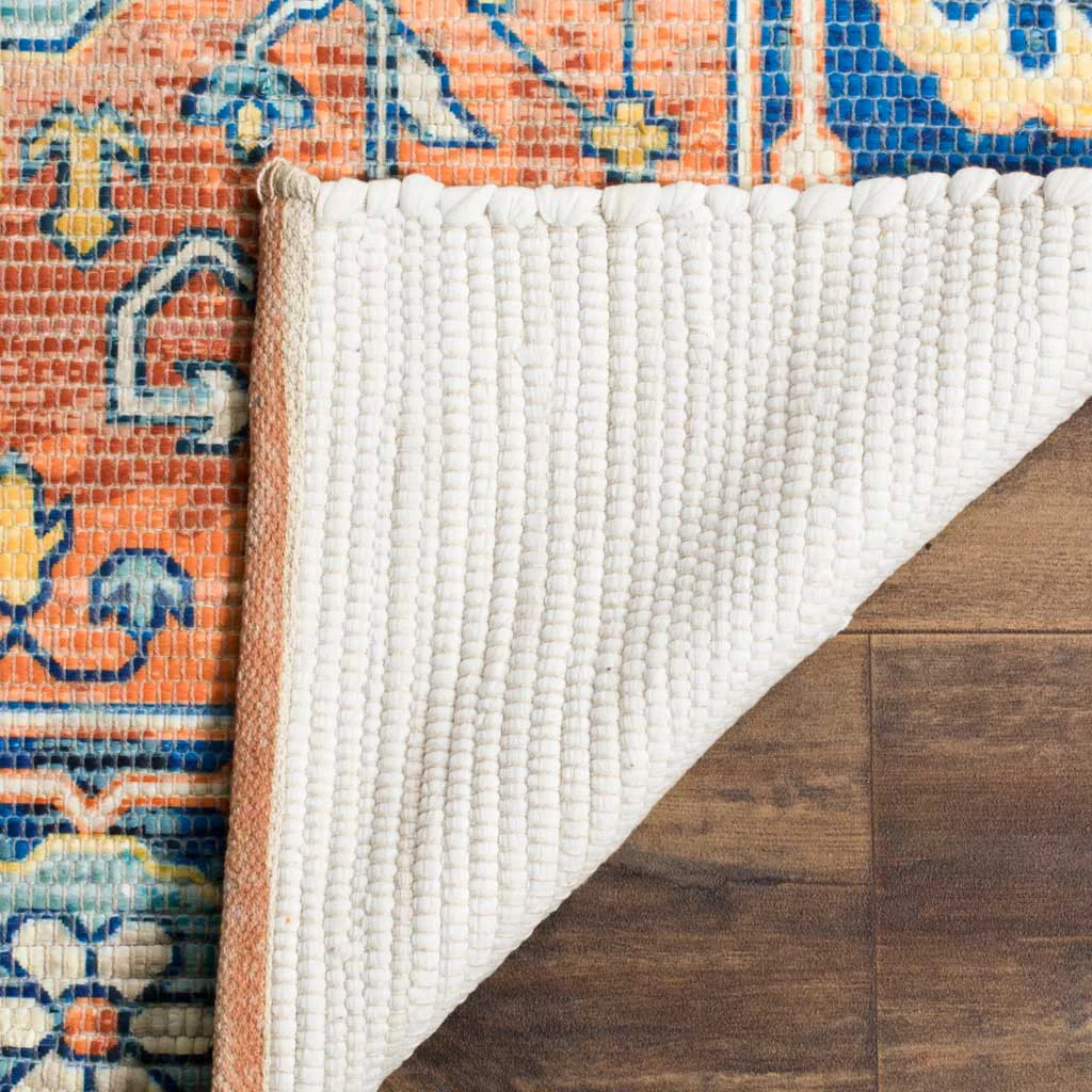 Saffron Blue/Coral Area Rug - Image 3