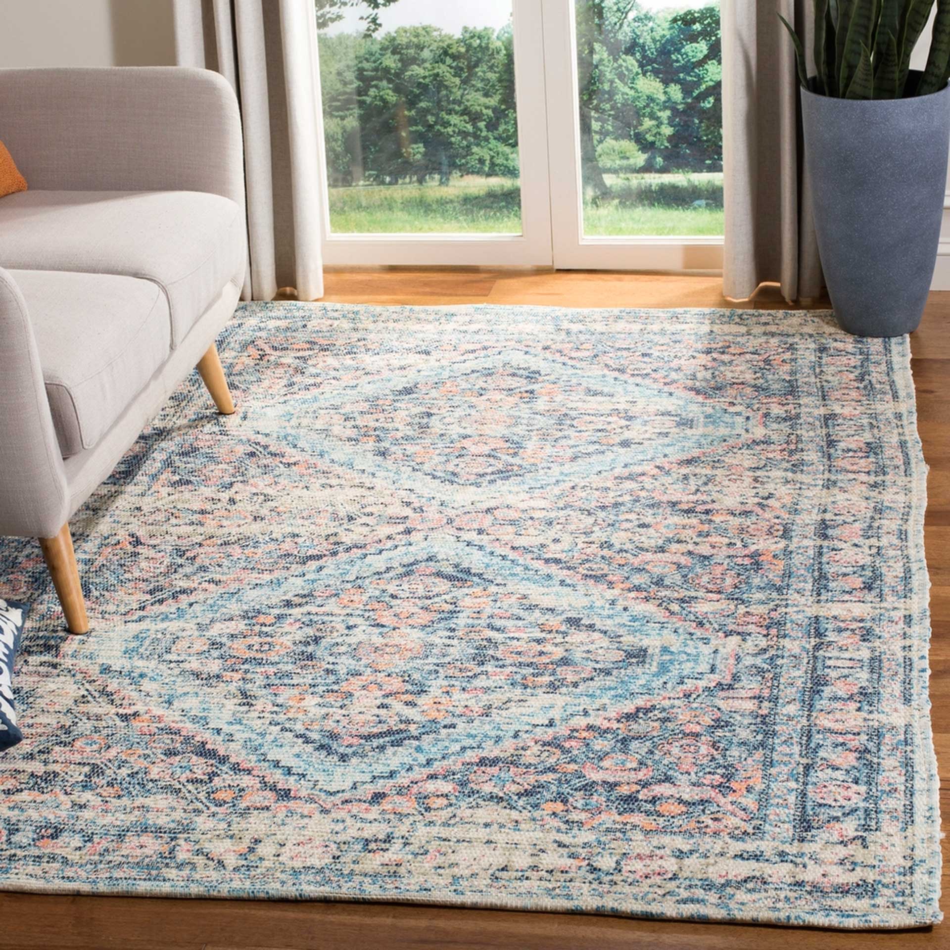 Saffron Blue/Turquoise Area Rug - Image 5