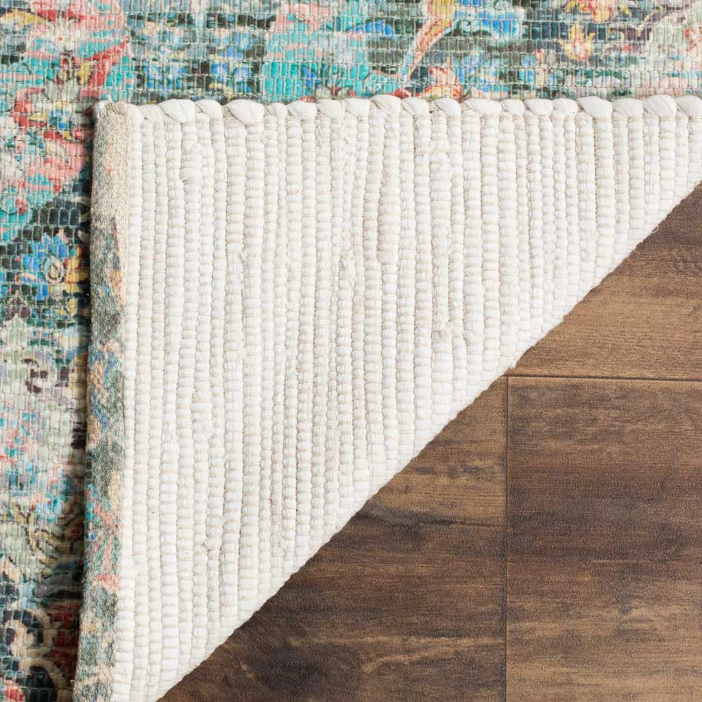 Saffron Coral/Aqua Area Rug - Image 3
