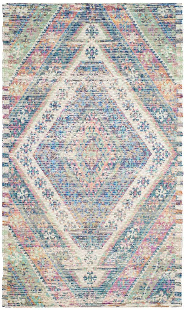 Saffron Diamond Royal Blue/Fuchsia Area Rug - Image 2