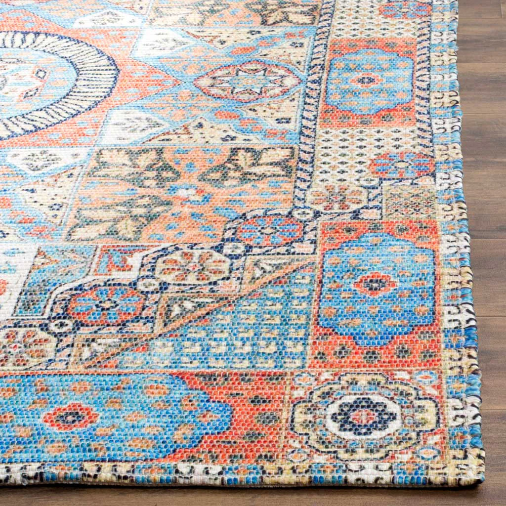 Saffron Orange/Blue Area Rug - Image 2
