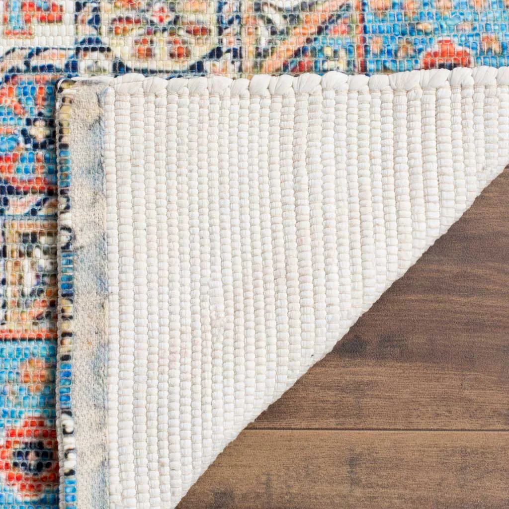 Saffron Orange/Blue Area Rug - Image 3