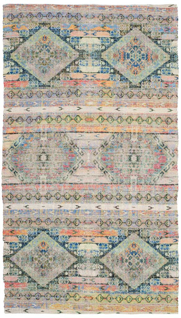 Saffron Transition Cream/Blue Area Rug - Image 2