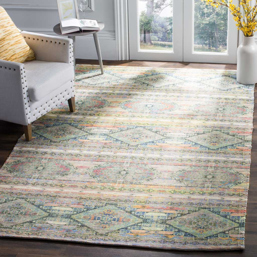 Saffron Transition Cream/Blue Area Rug - Image 5