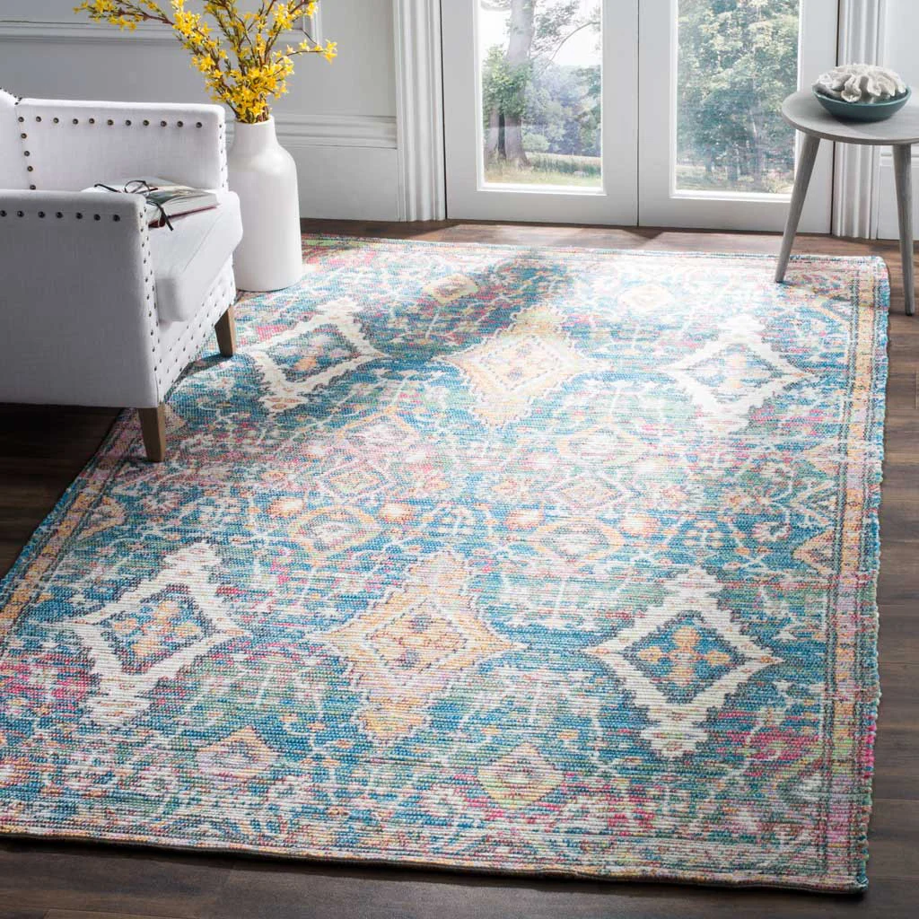 Saffron Turquoise/Peach Area Rug - Image 5