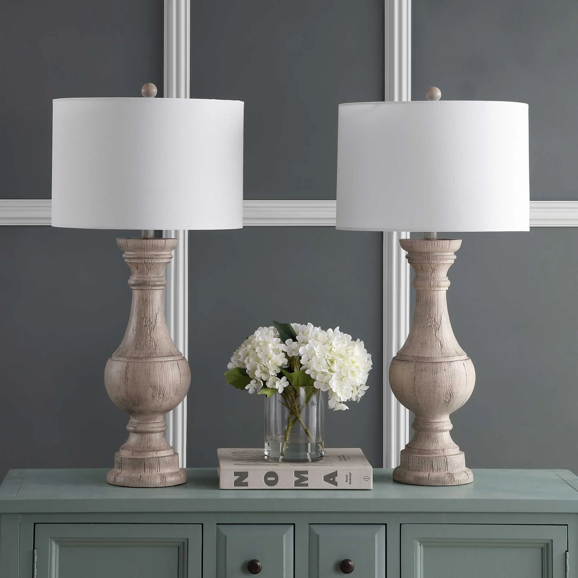 Safura Table Lamp White Wash (Set of 2) - Image 3
