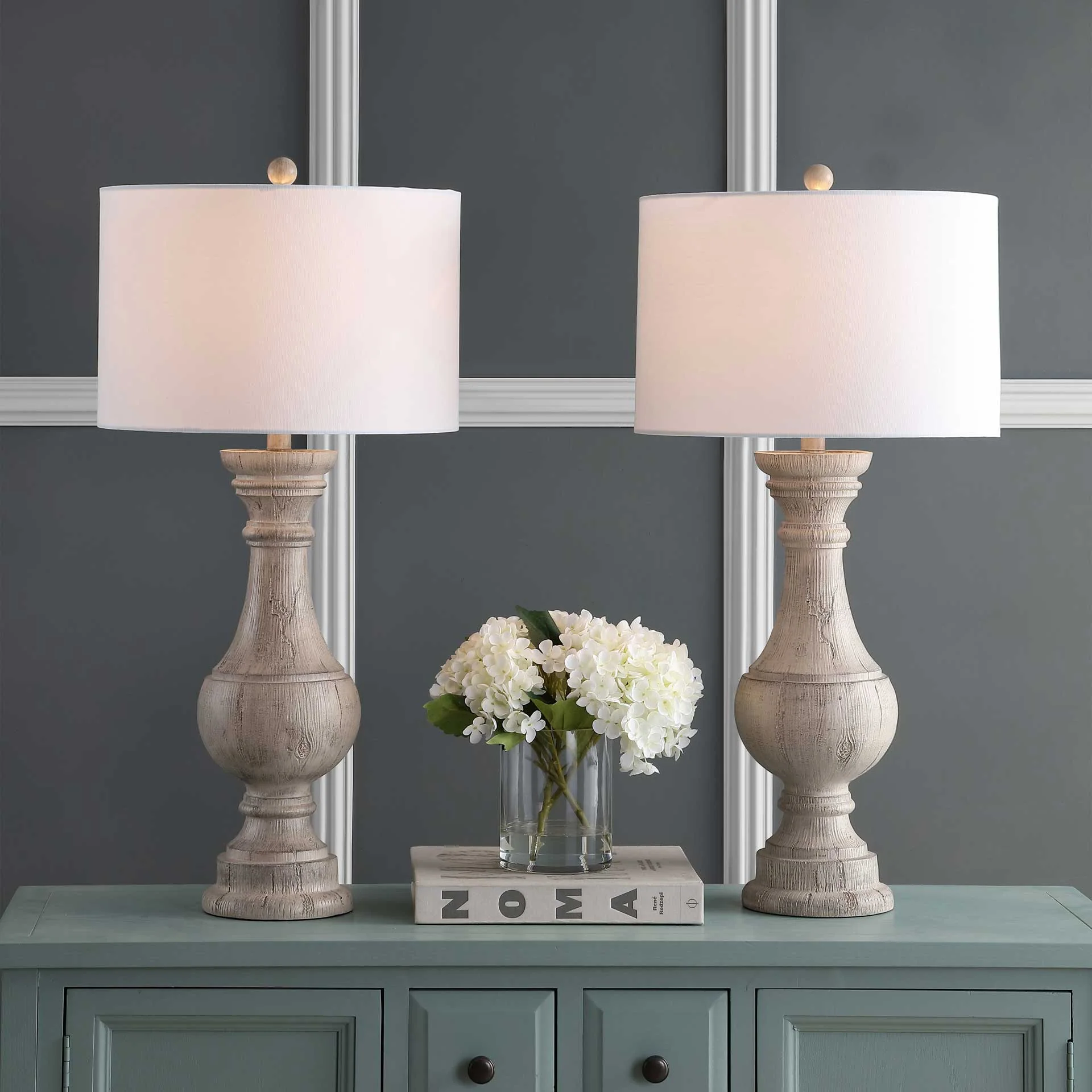 Safura Table Lamp White Wash (Set of 2) - Image 4
