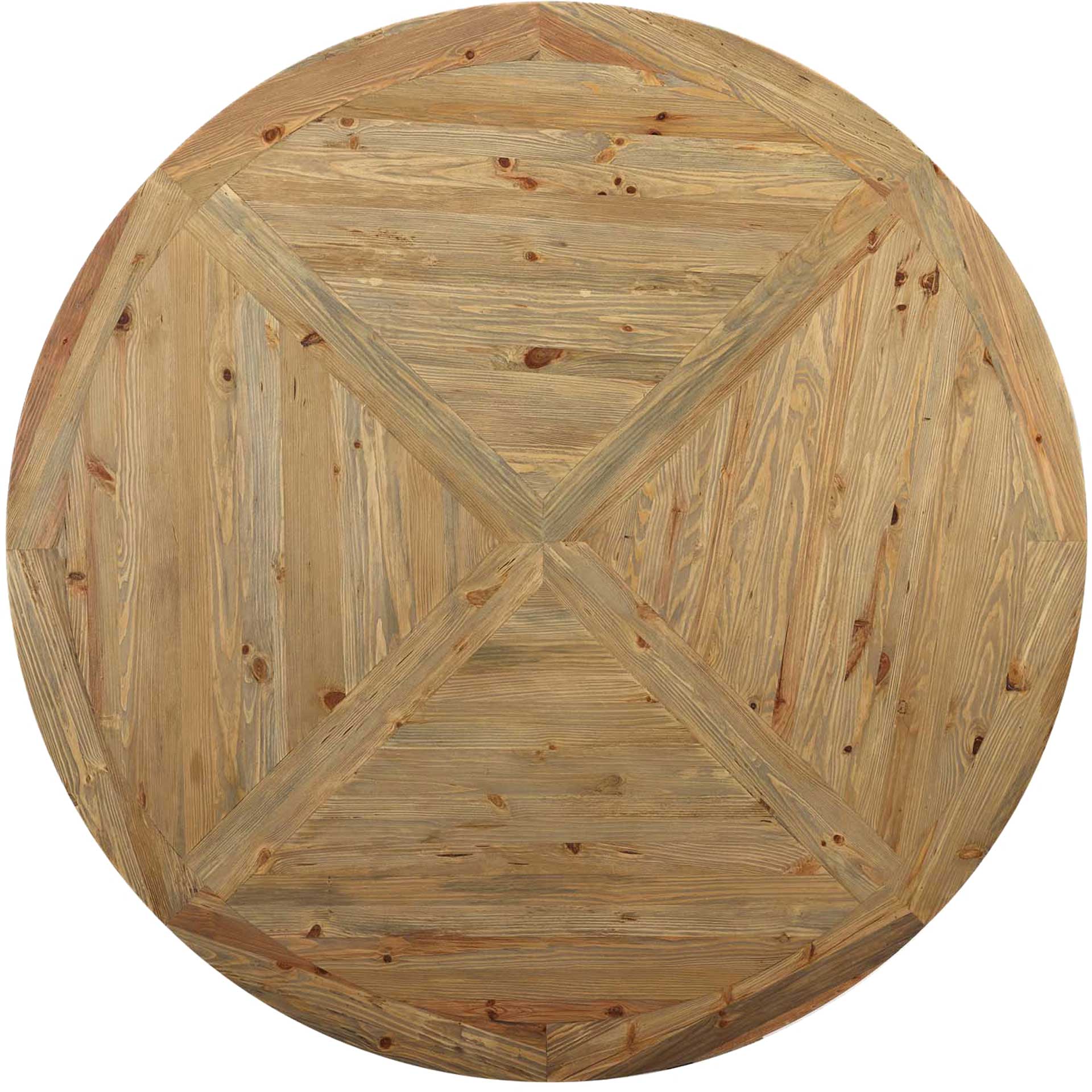 Saga Round Pine Wood Dining Table Brown - Image 2