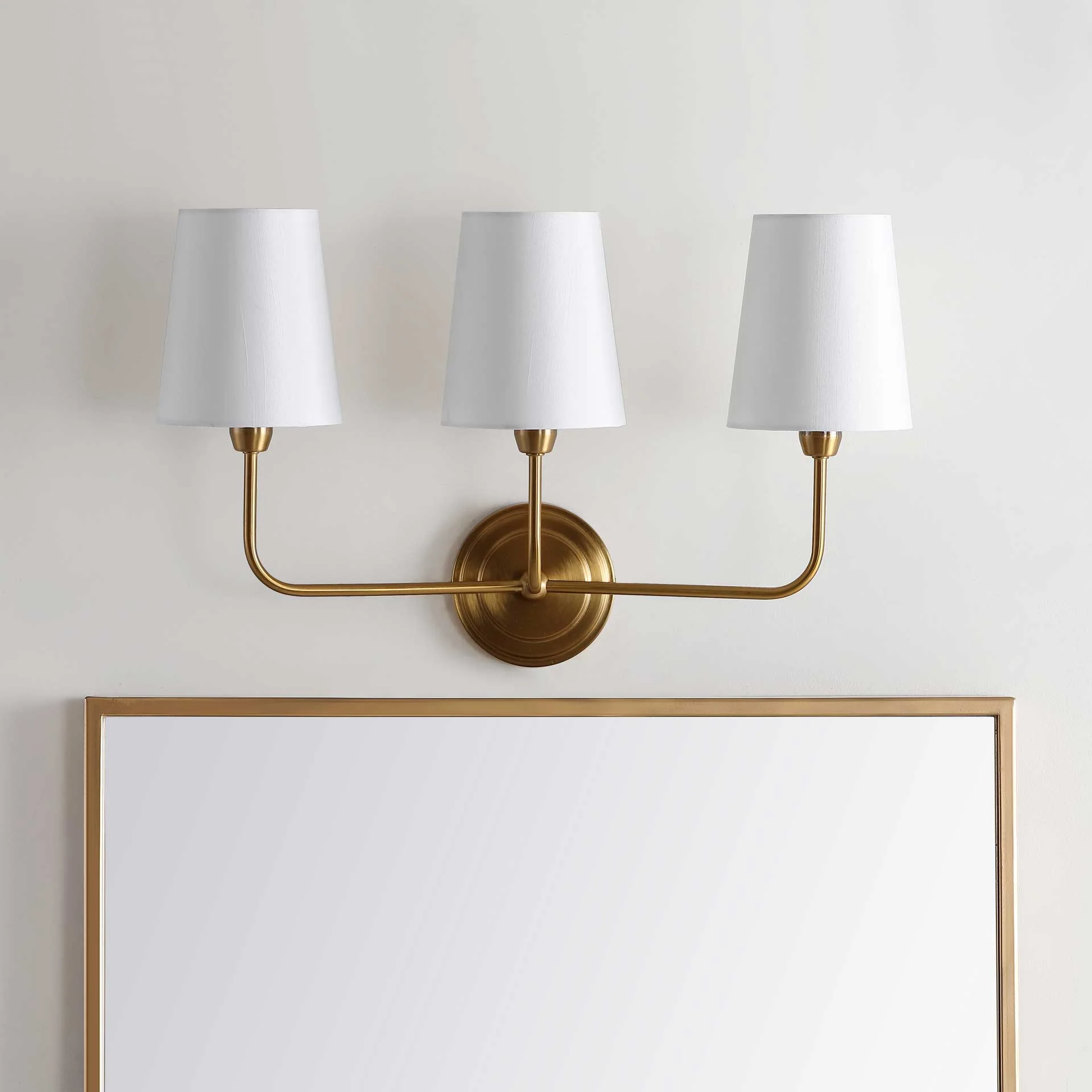 Saga Three Light Wall Sconce Brass Gold - Image 3
