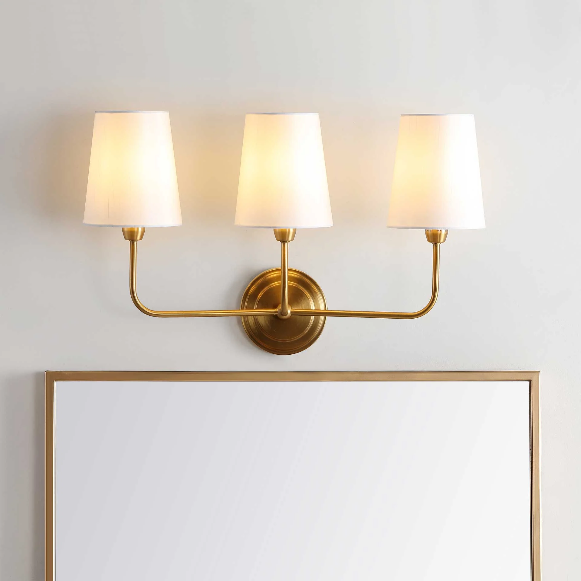 Saga Three Light Wall Sconce Brass Gold - Image 4
