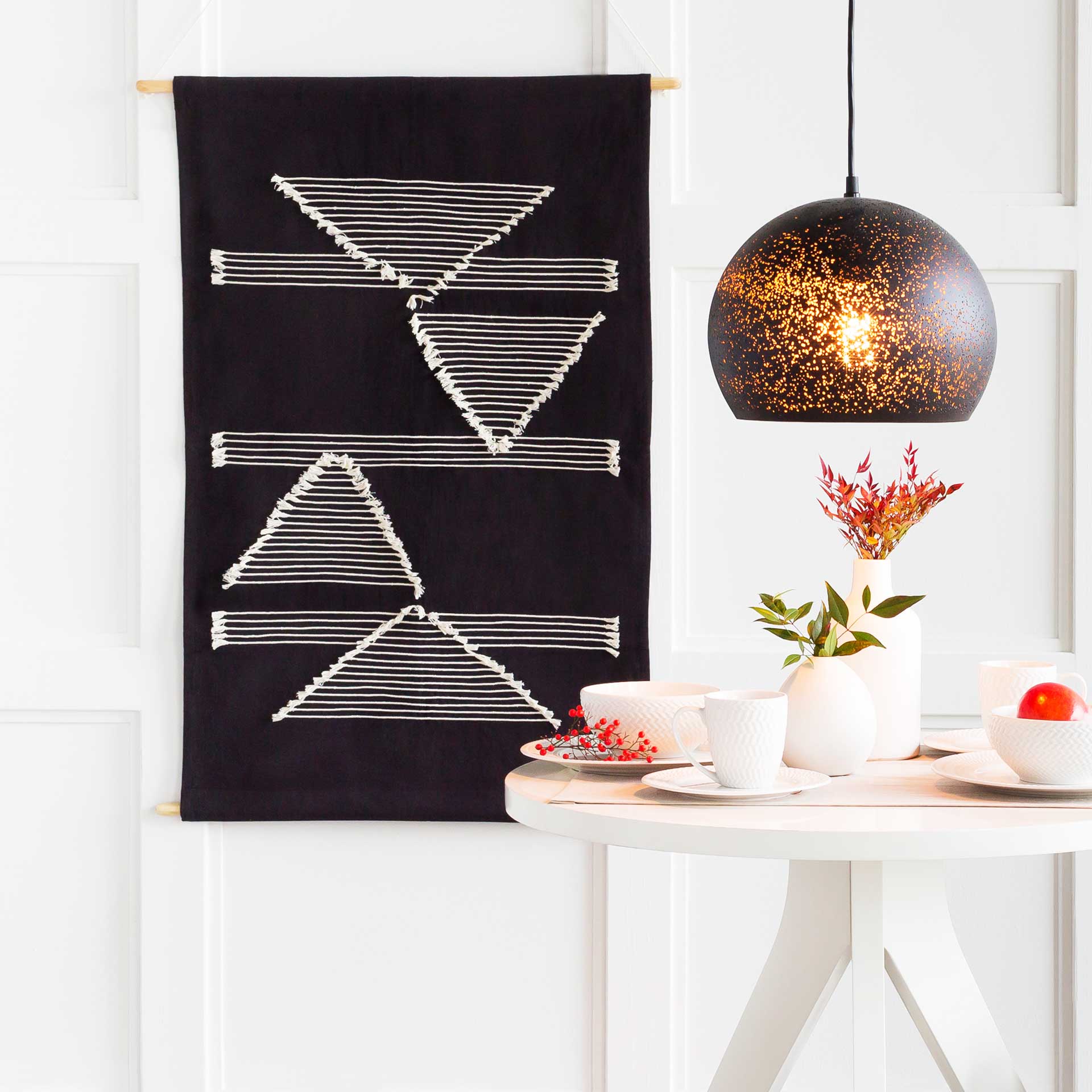 Salma Wall Hanging Cream/Black - Image 2