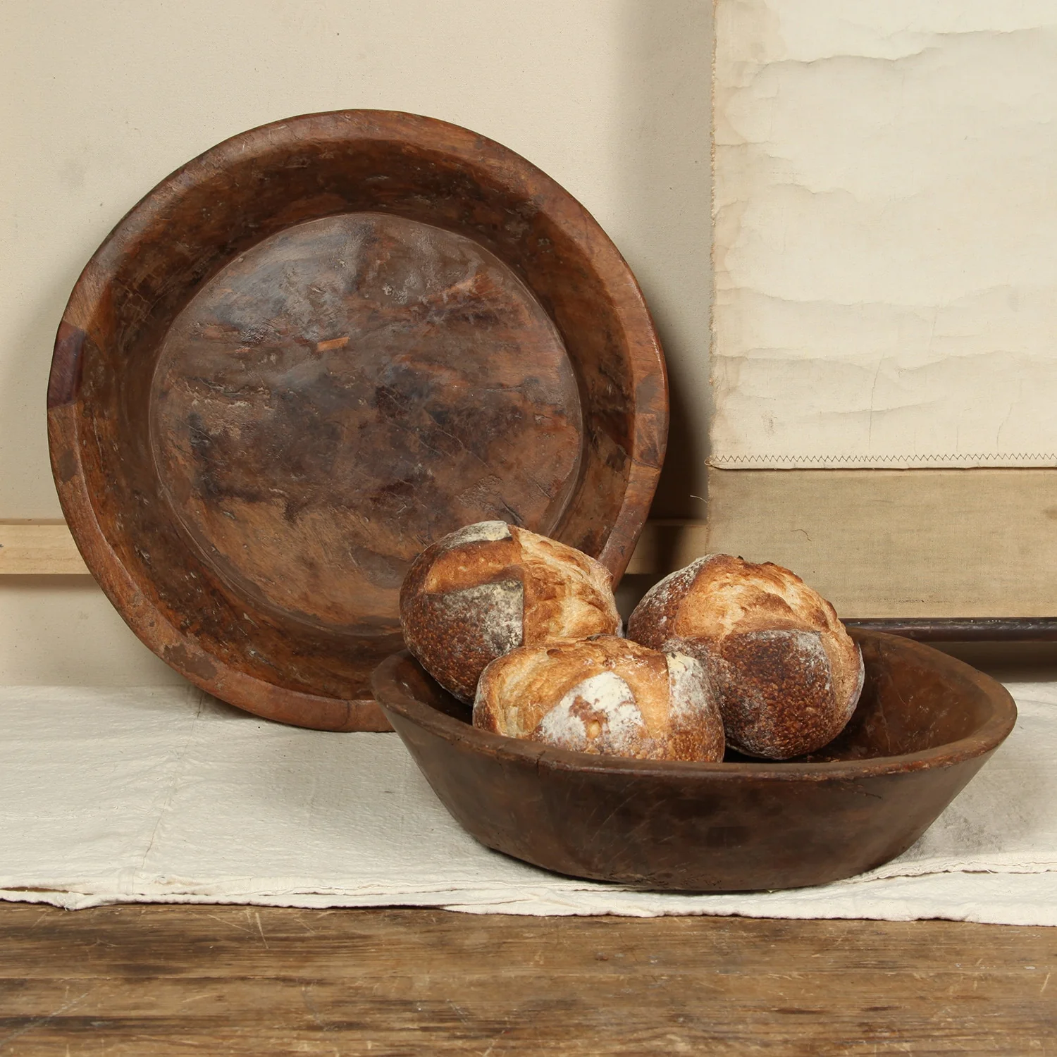 Salvaged Wood Dough Bowl Large - Image 3