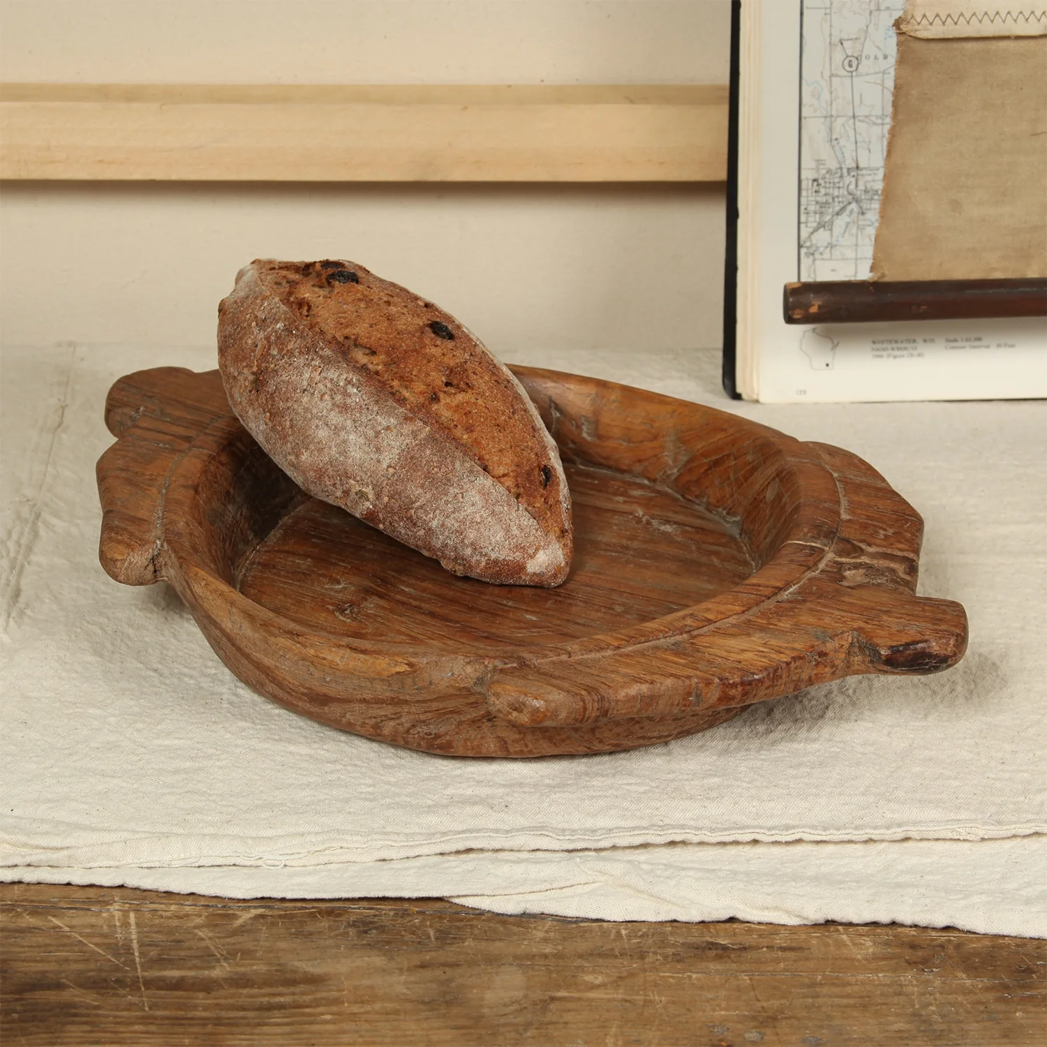 Salvaged Wood Dough Bowl Small - Image 3