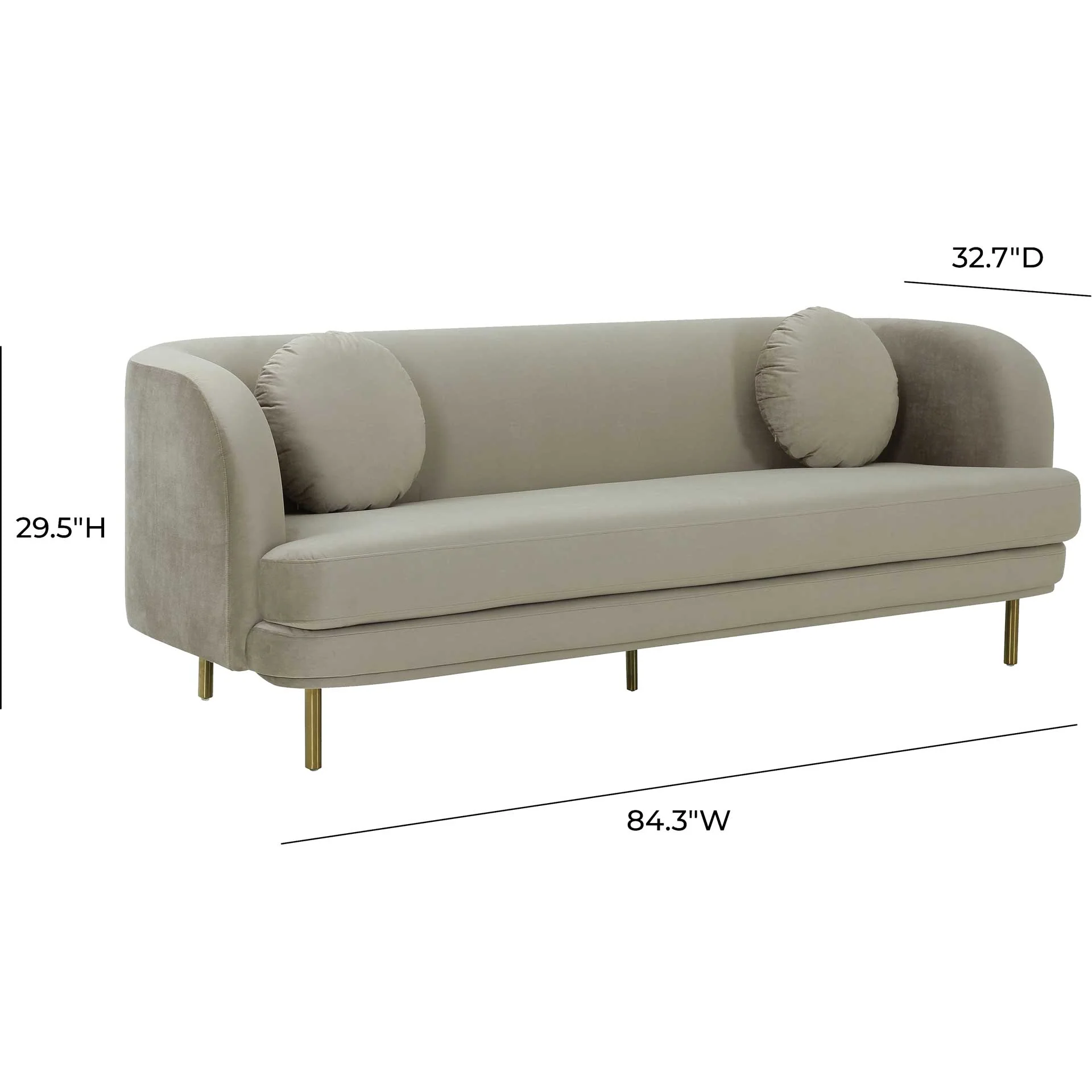 Sammi Velvet Sofa Alabaster - Image 5