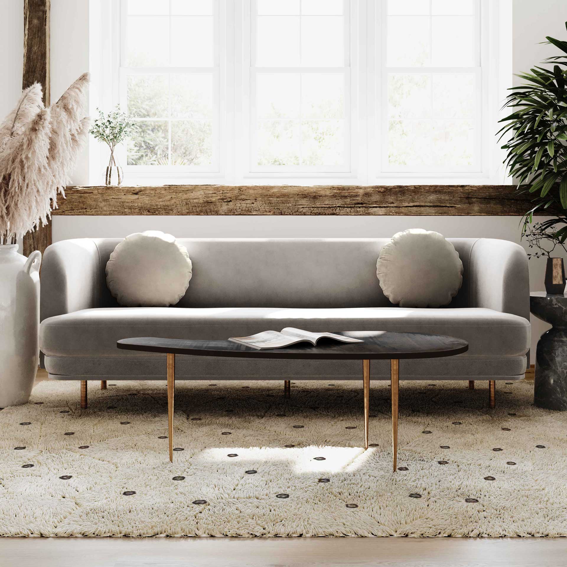 Sammi Velvet Sofa Alabaster - Image 6