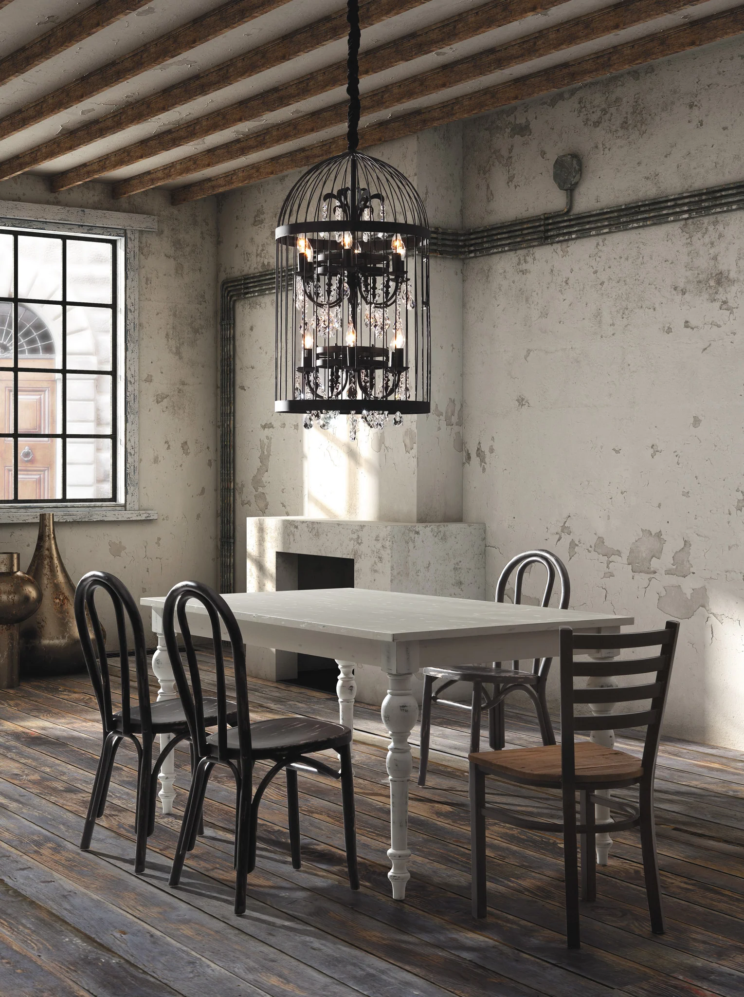 Sandisfield Dining Table Antique White - Image 4