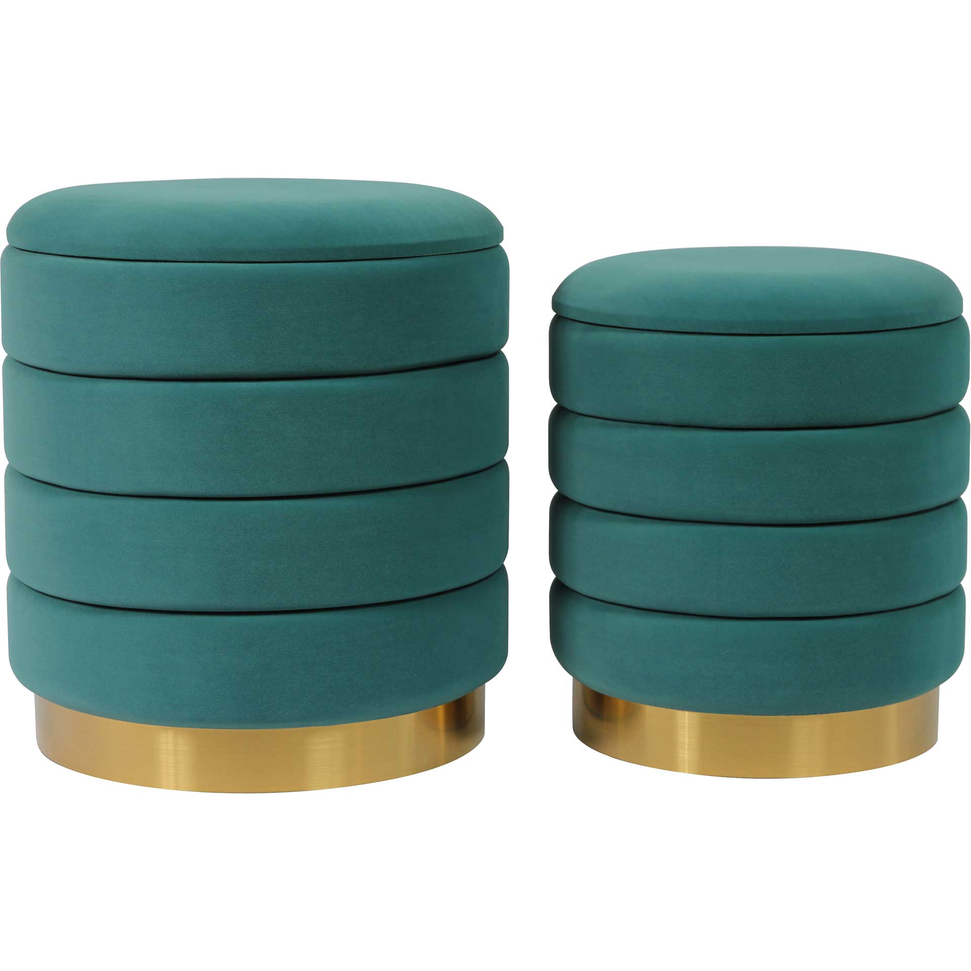 Sanford Storage Ottomans Teal - Image 2