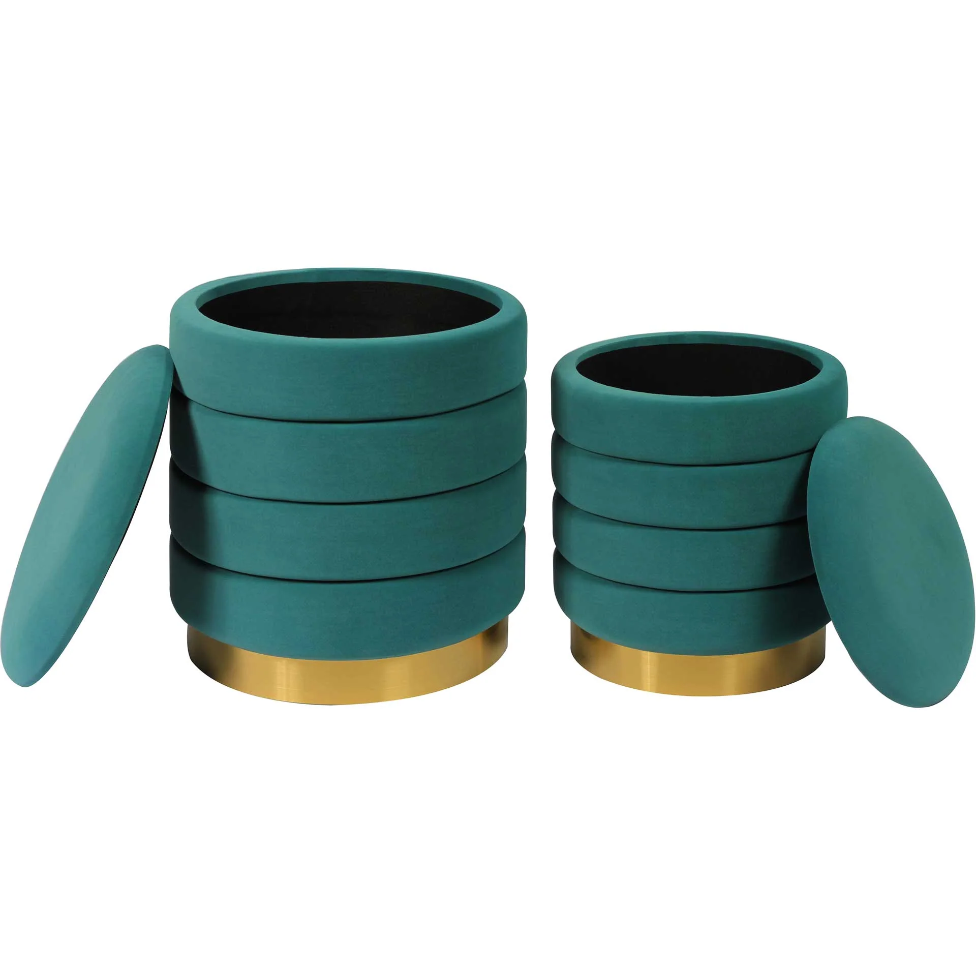 Sanford Storage Ottomans Teal - Image 3