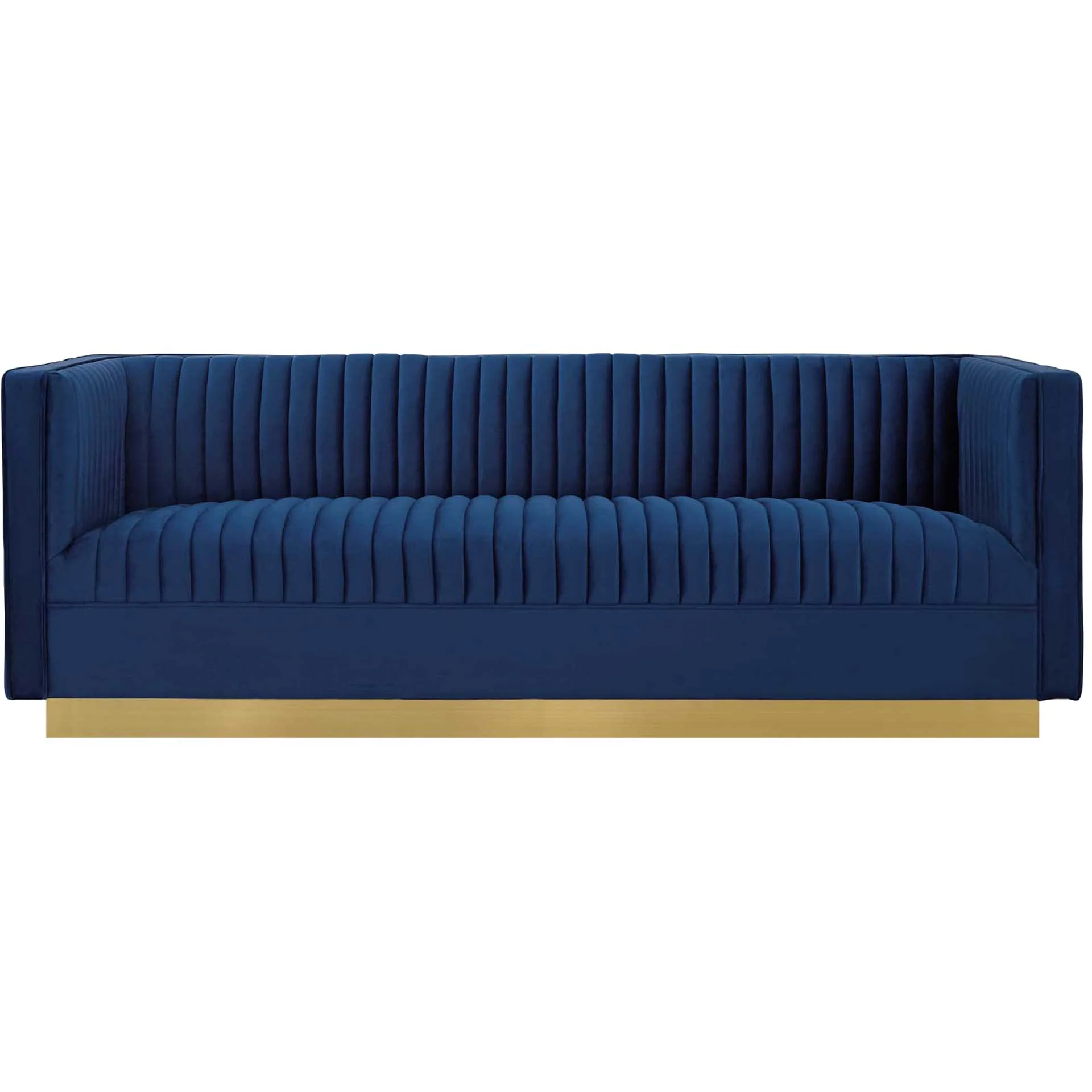 Sangamon Velvet Sofa Navy - Image 2