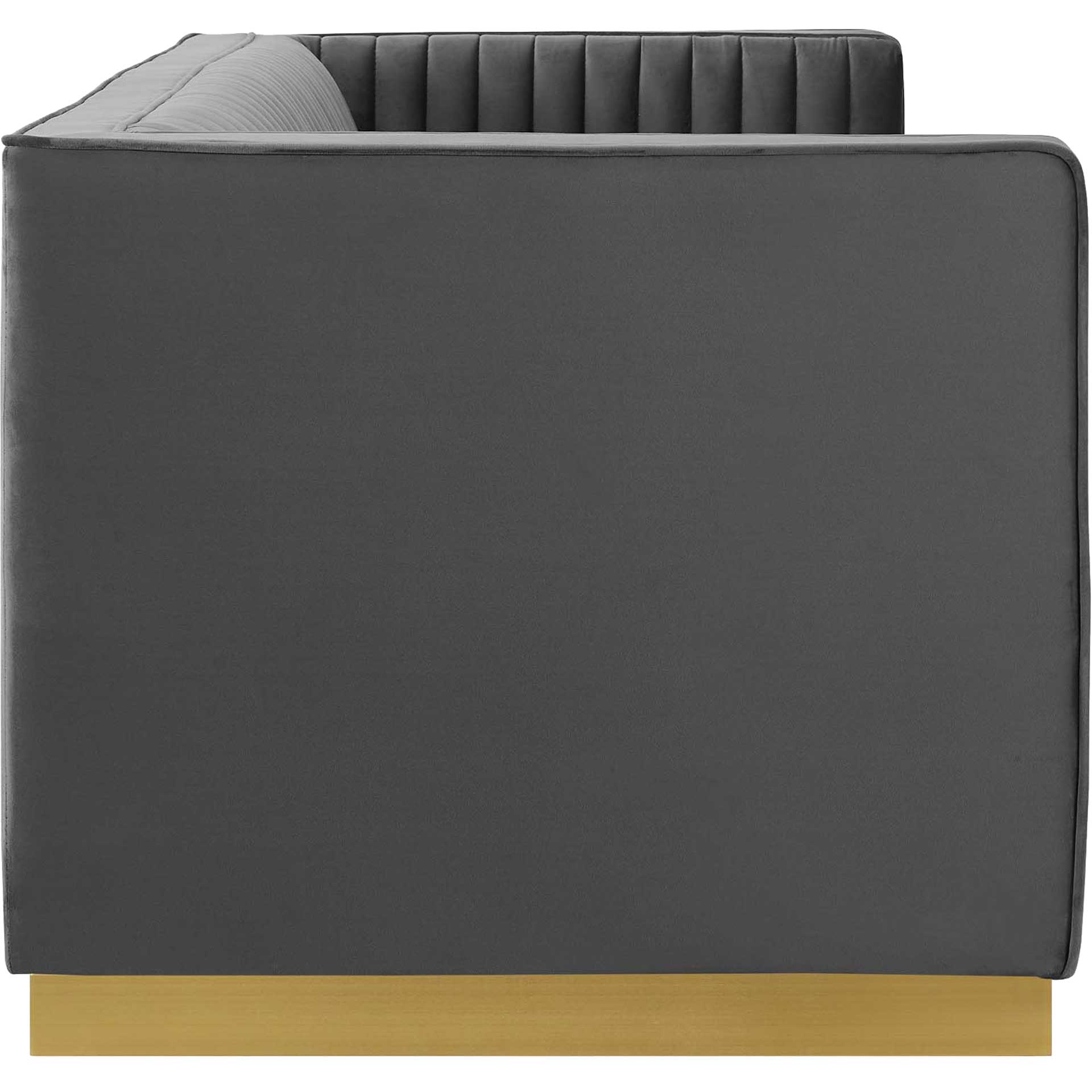 Sangamon Vertical Channel Tufted Performance Velvet Sofa Gray - Image 3