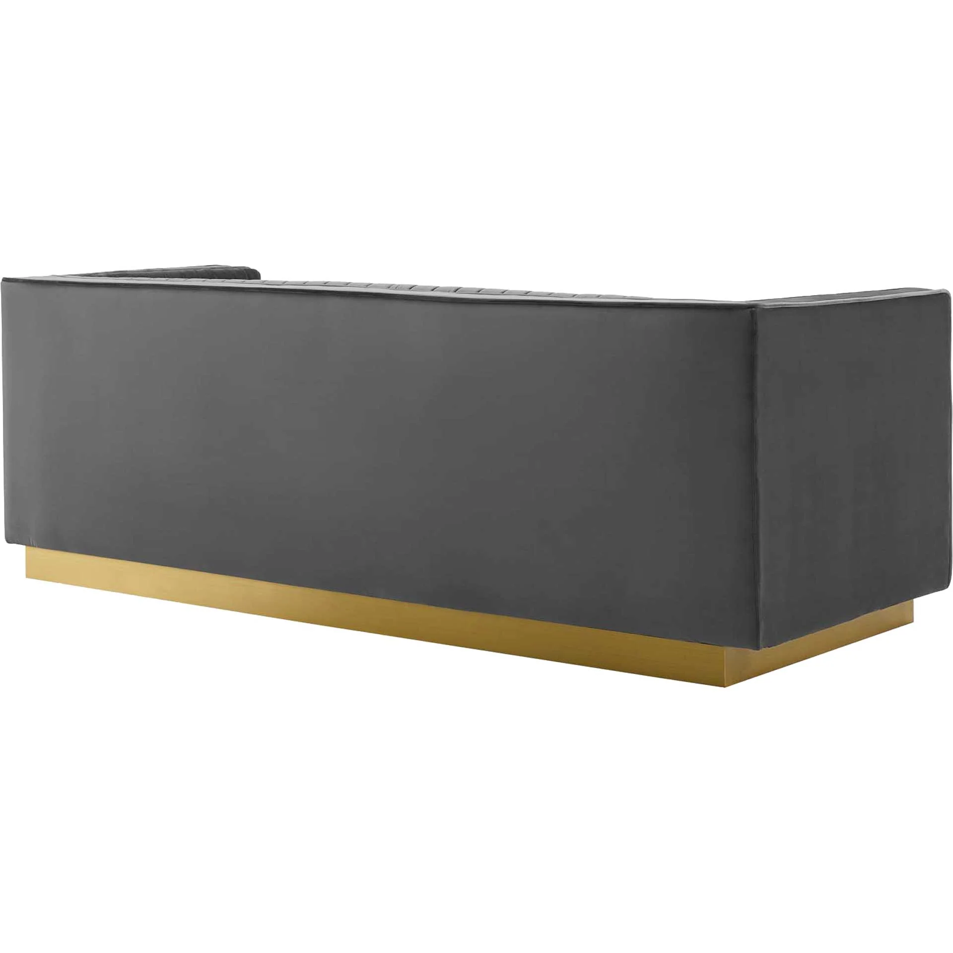 Sangamon Vertical Channel Tufted Performance Velvet Sofa Gray - Image 4