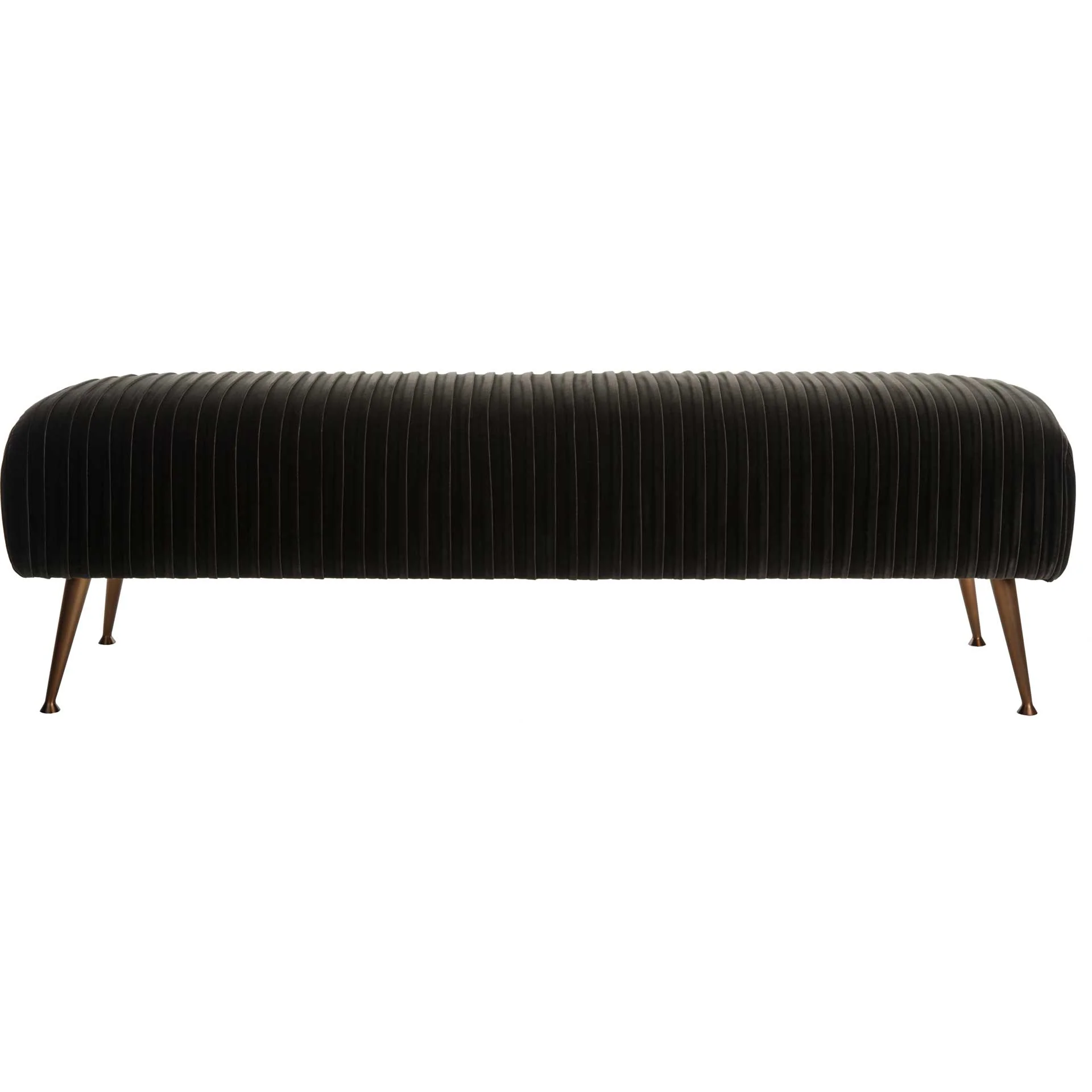 Sanguine Velvet Bench Antique Brass/Giotto Shale - Image 2