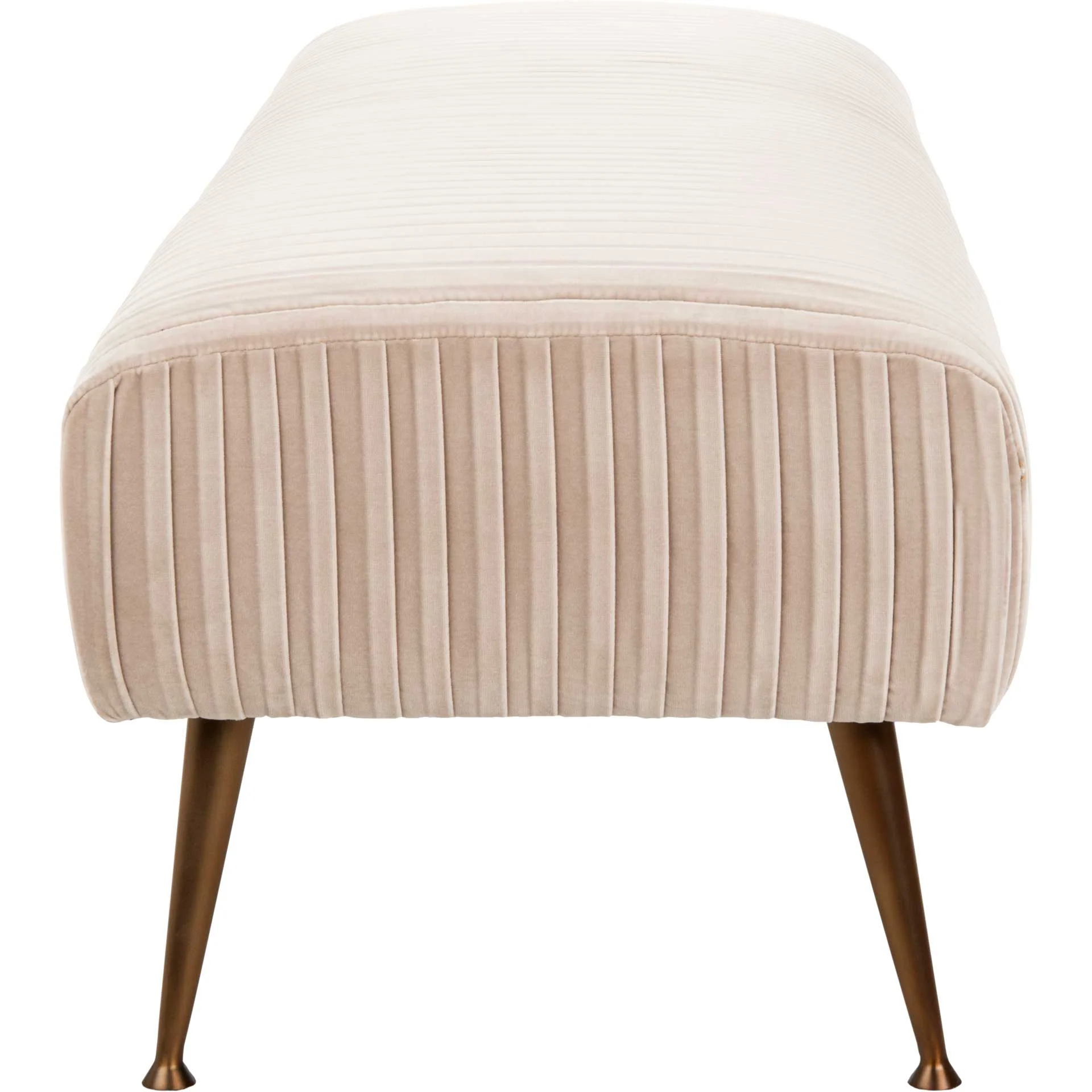 Sanguine Velvet Bench Brass/Giotto Almond - Image 3