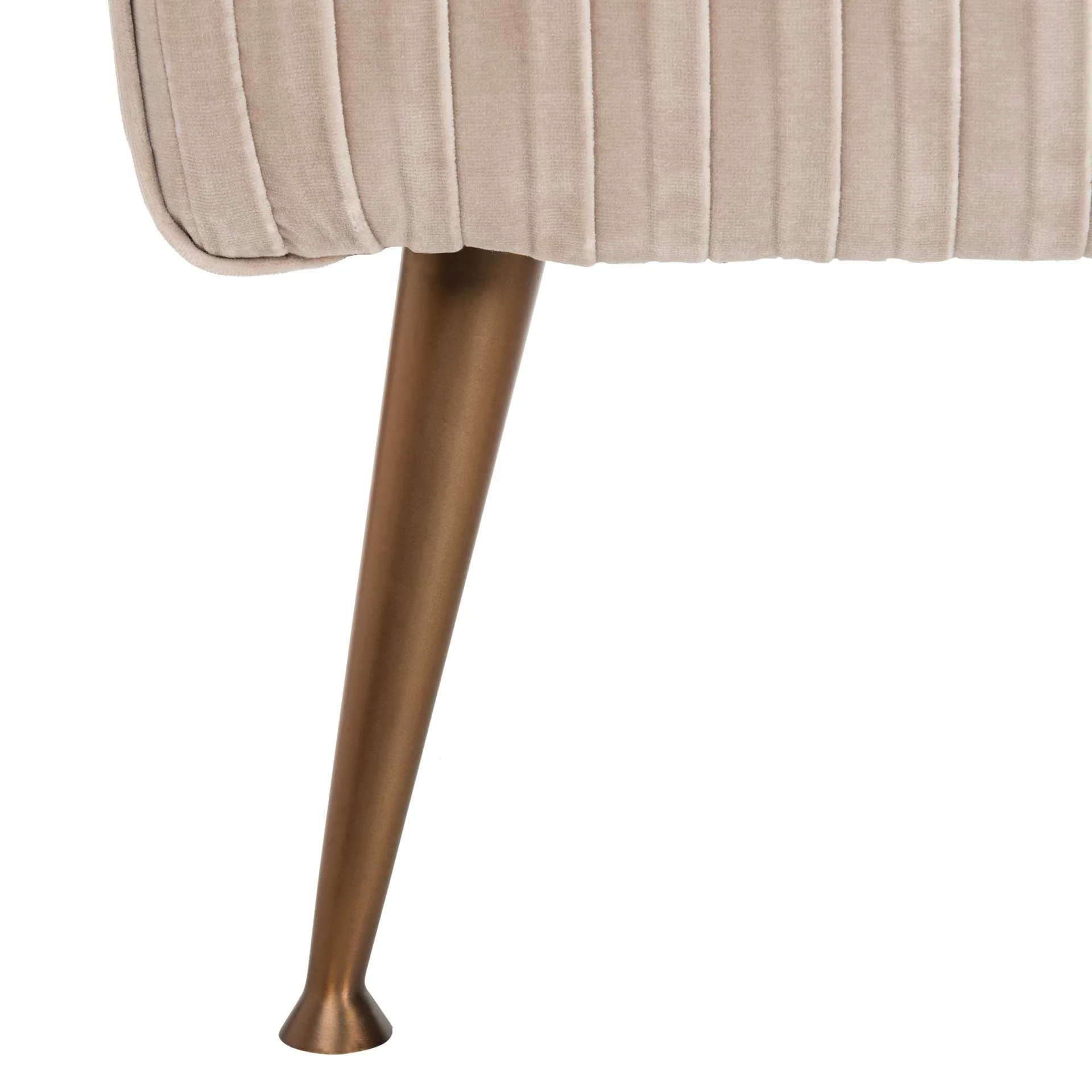 Sanguine Velvet Bench Brass/Giotto Almond - Image 6