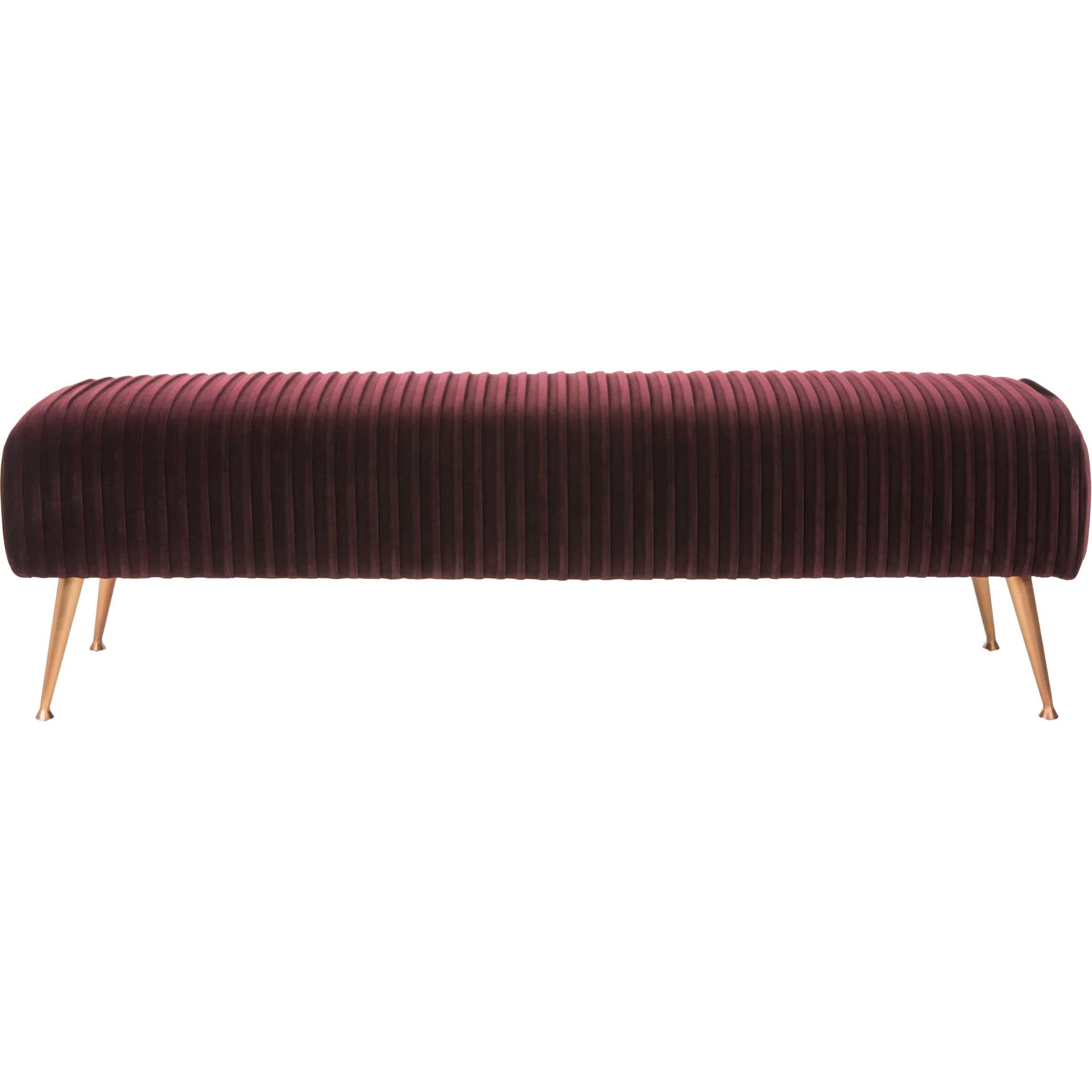 Sanguine Velvet Bench Brass/Giotto Cabernet - Image 2