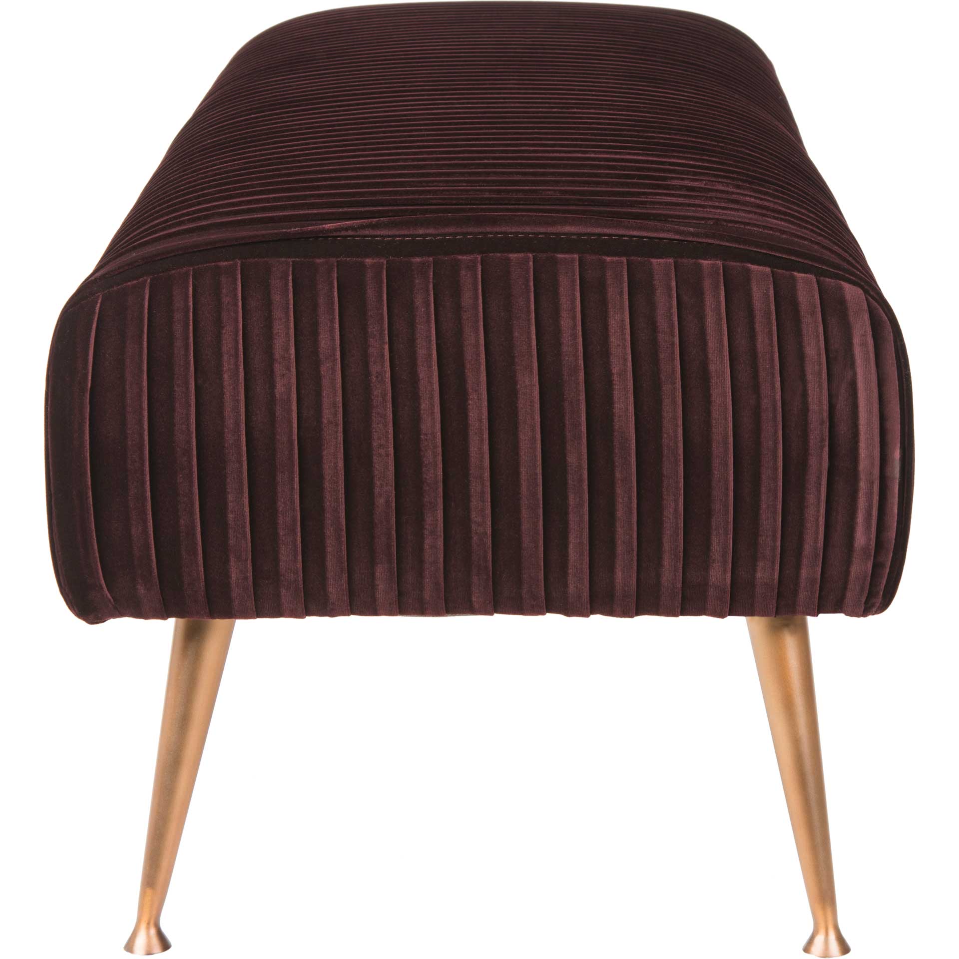 Sanguine Velvet Bench Brass/Giotto Cabernet - Image 3