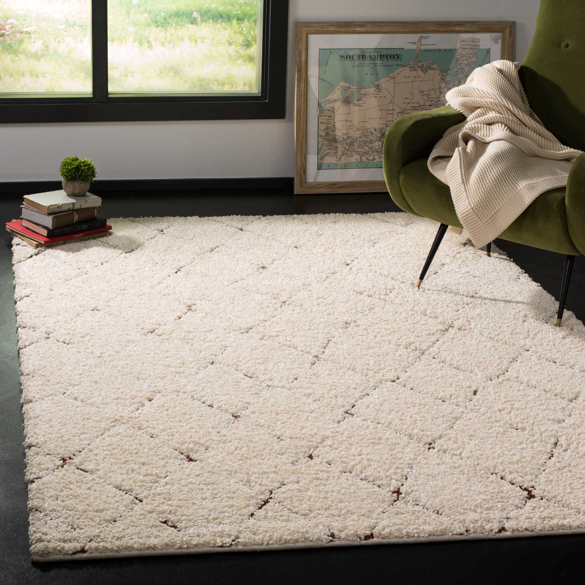 Santorini Shag Cream/Multi Area Rug - Image 7