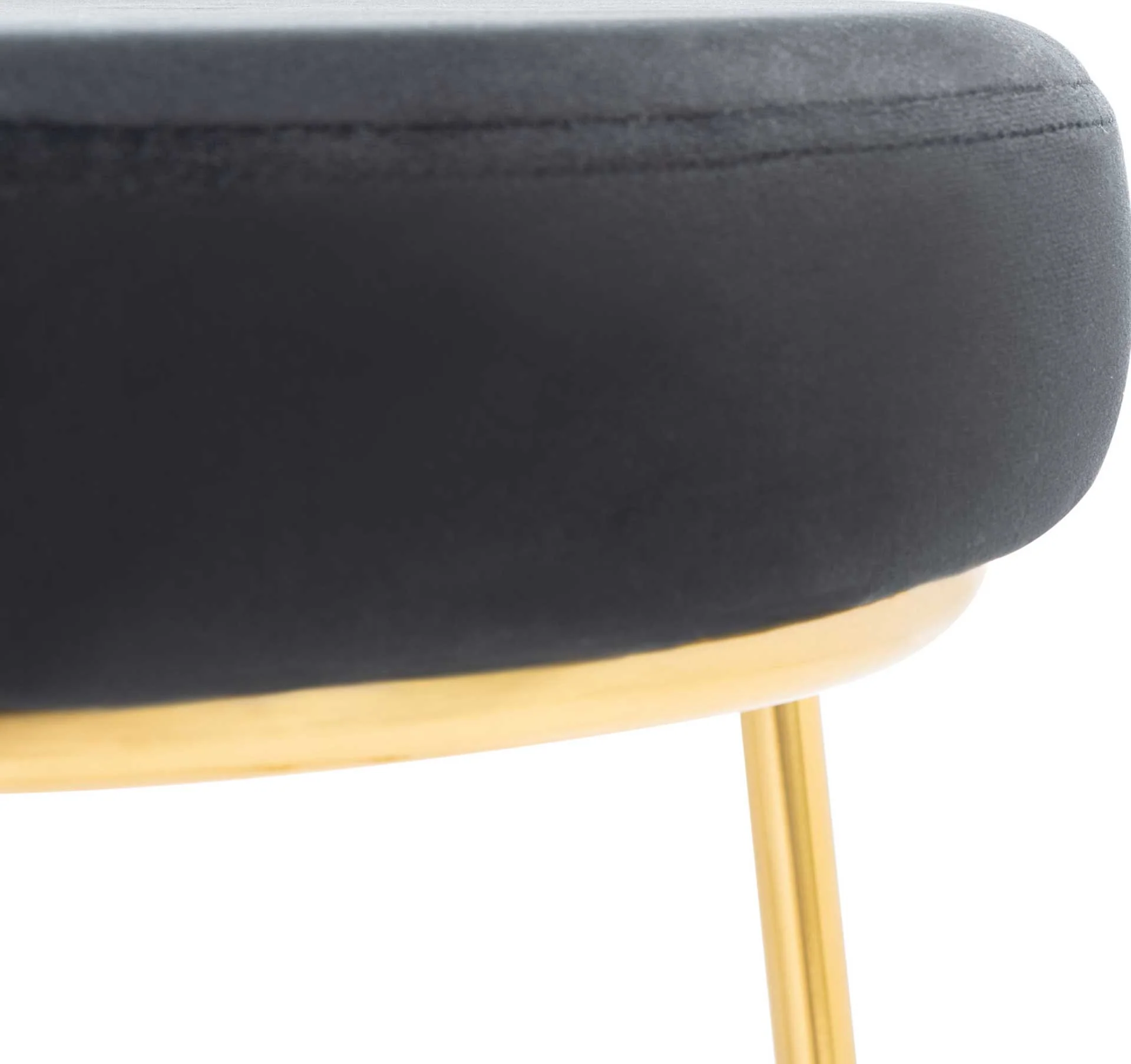 Sarah Round Bar Stool Black/Gold - Image 3