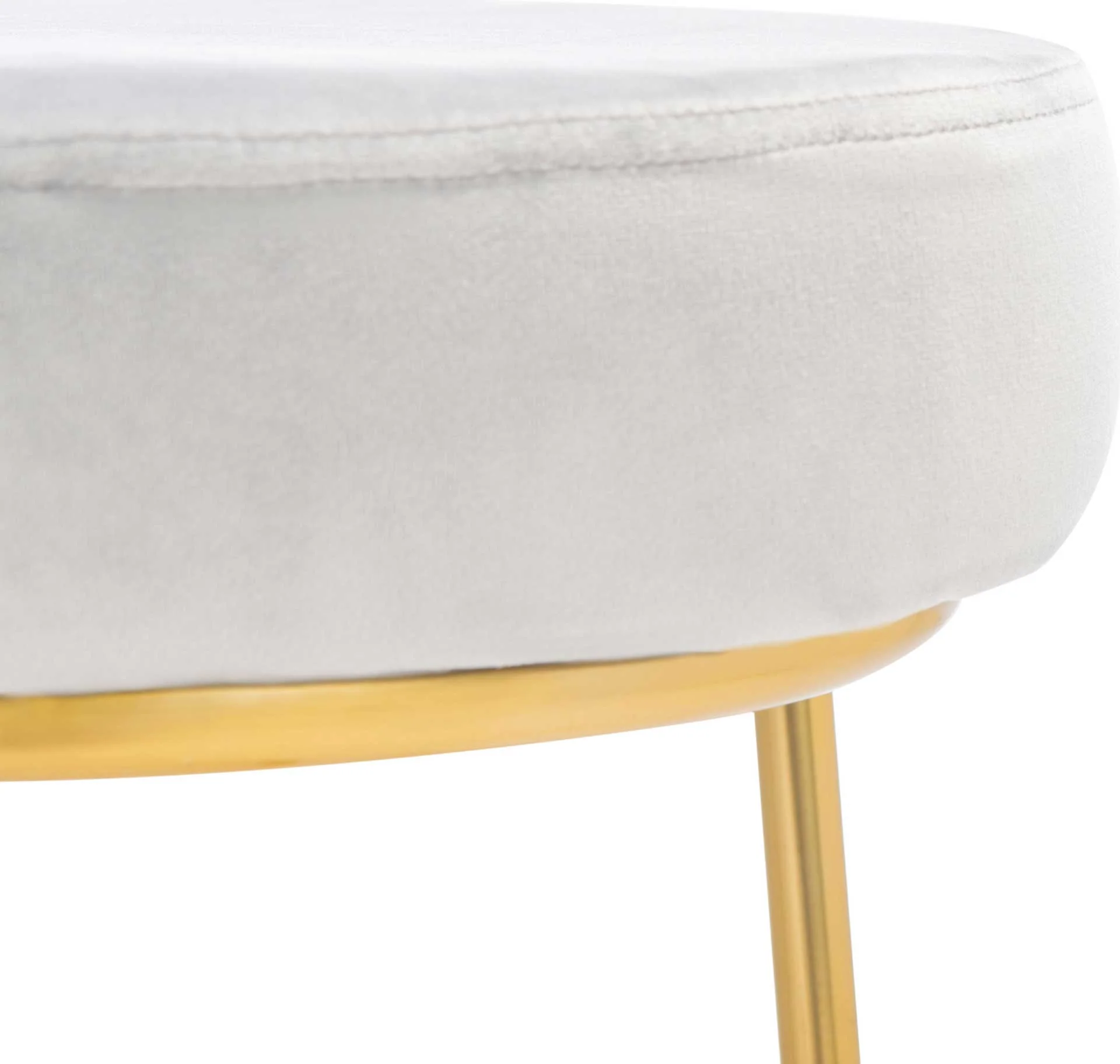 Sarah Round Bar Stool Light Gray/Gold - Image 3