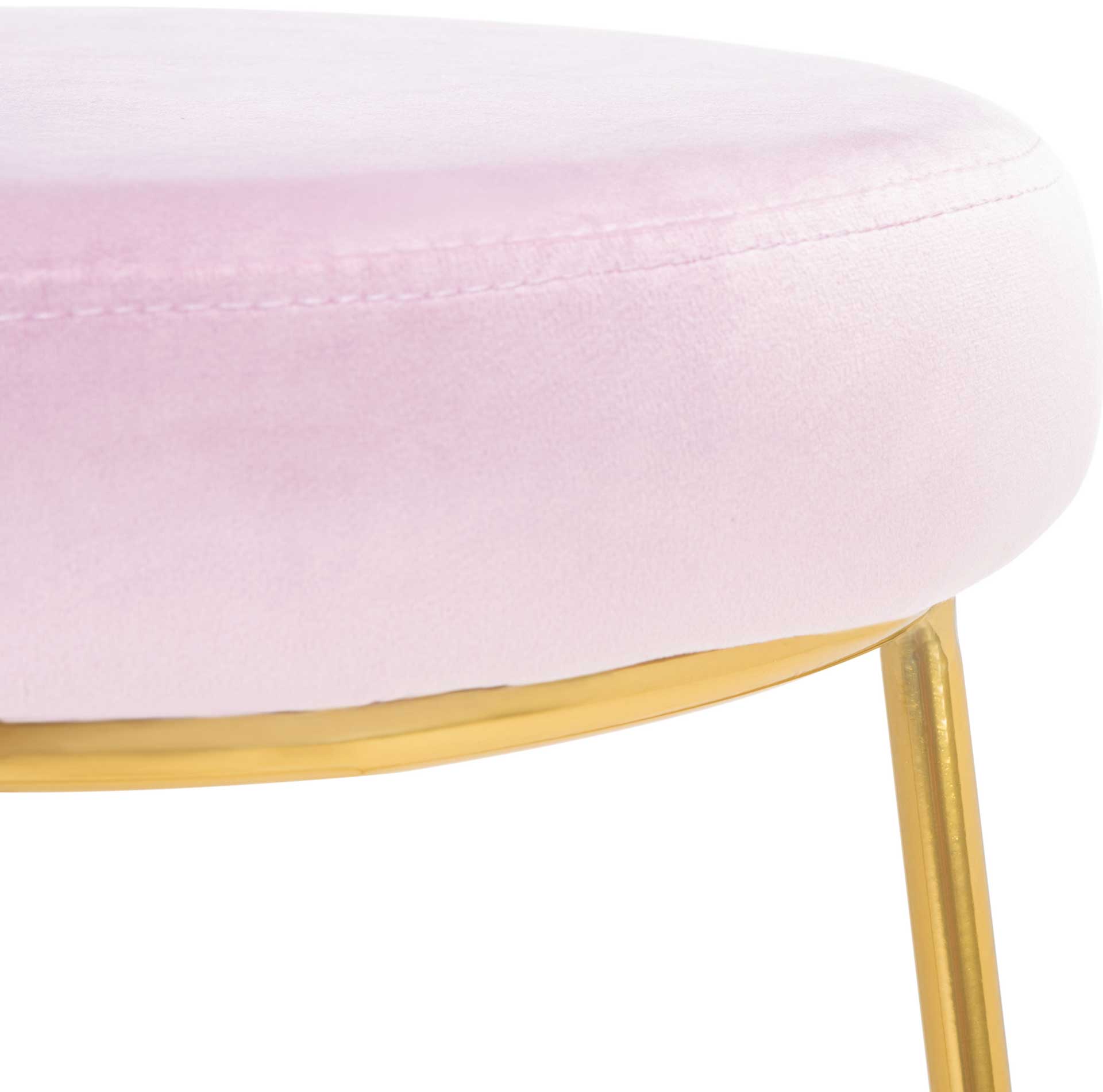Sarah Round Bar Stool Lilac/Gold - Image 3