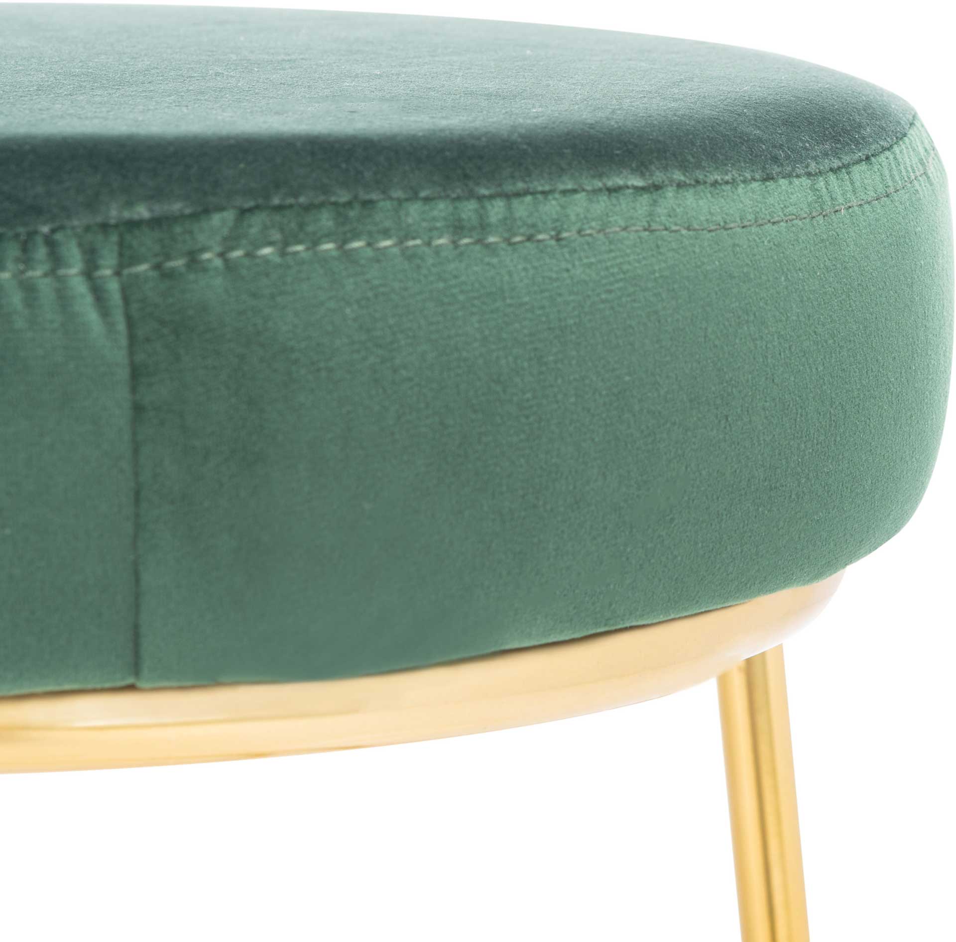 Sarah Round Bar Stool Malachite Green/Gold - Image 3