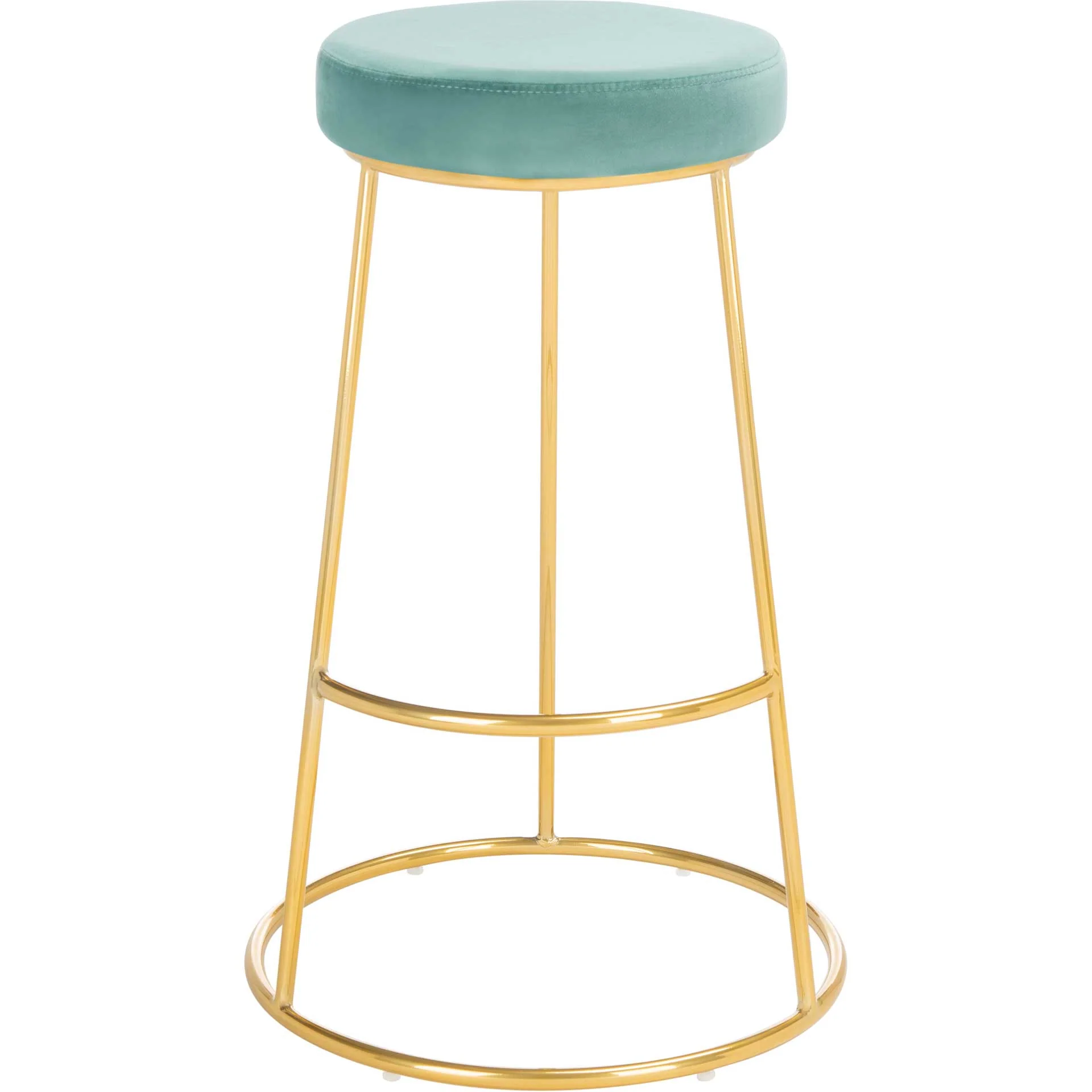 Sarah Round Bar Stool Seafoam/Gold - Image 2