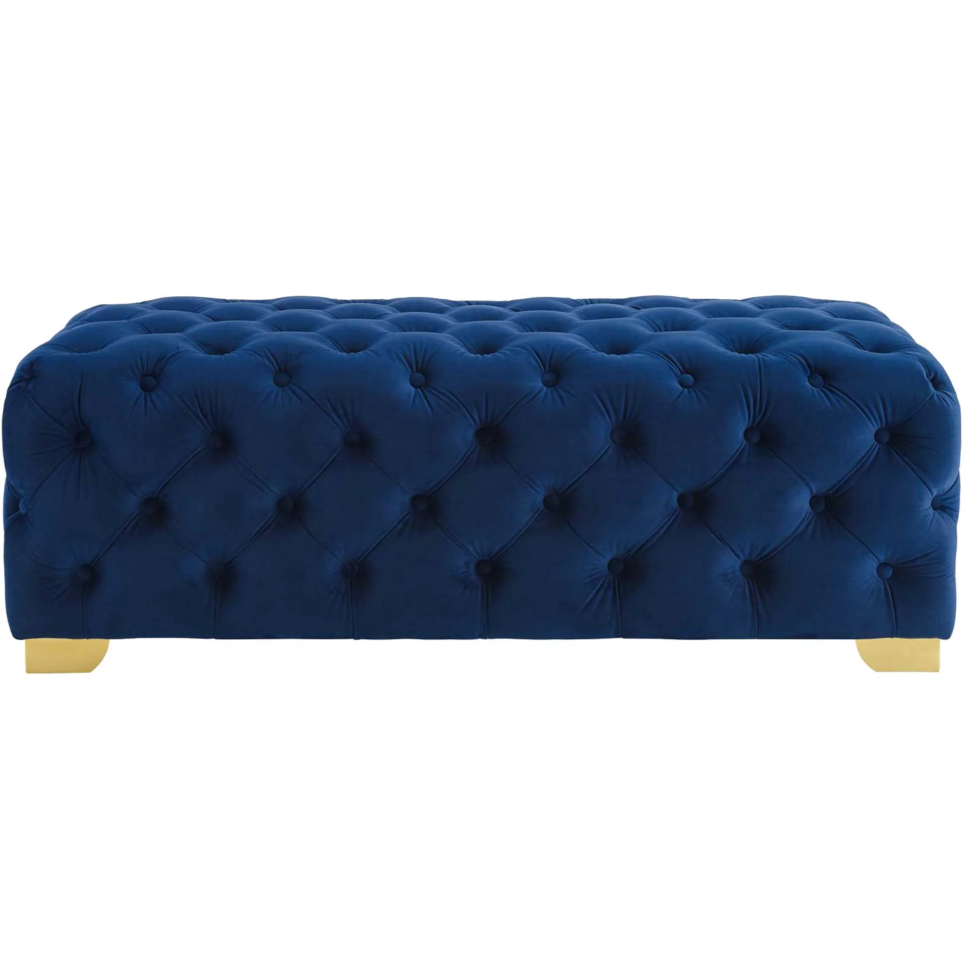 Sarah Velvet Bench Navy - Image 2