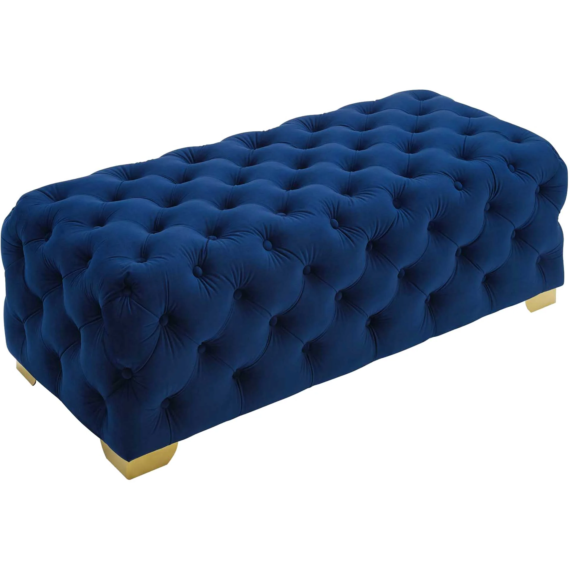 Sarah Velvet Bench Navy - Image 4