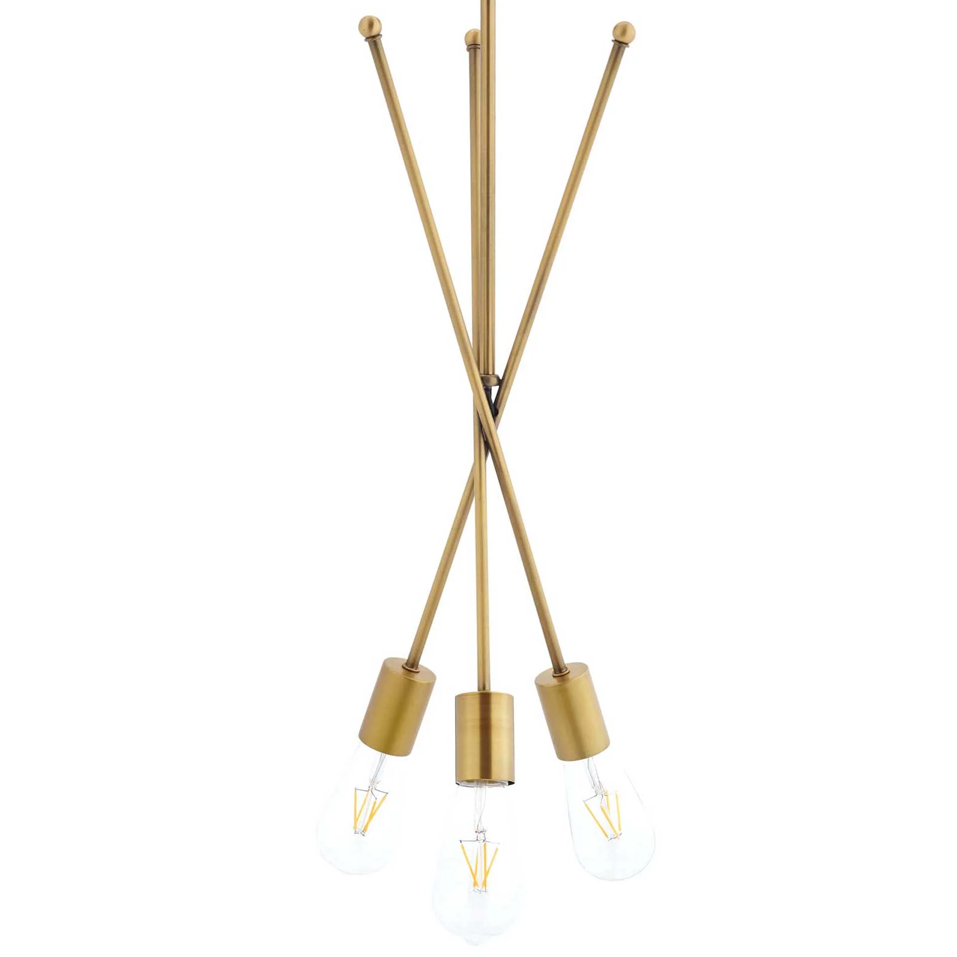 Saranac Brass Pendant Chandelier Brass Gold - Image 2