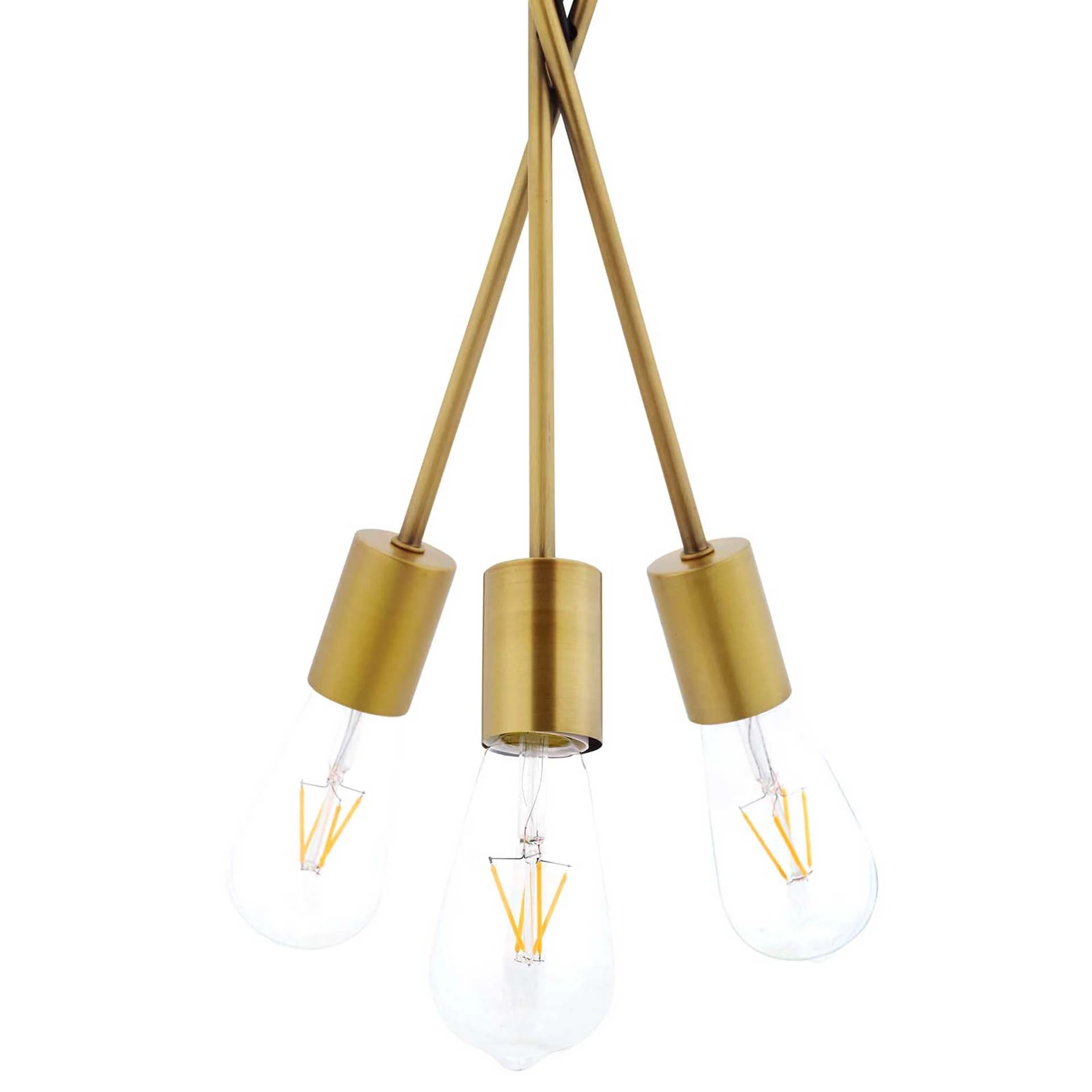 Saranac Brass Pendant Chandelier Brass Gold - Image 3