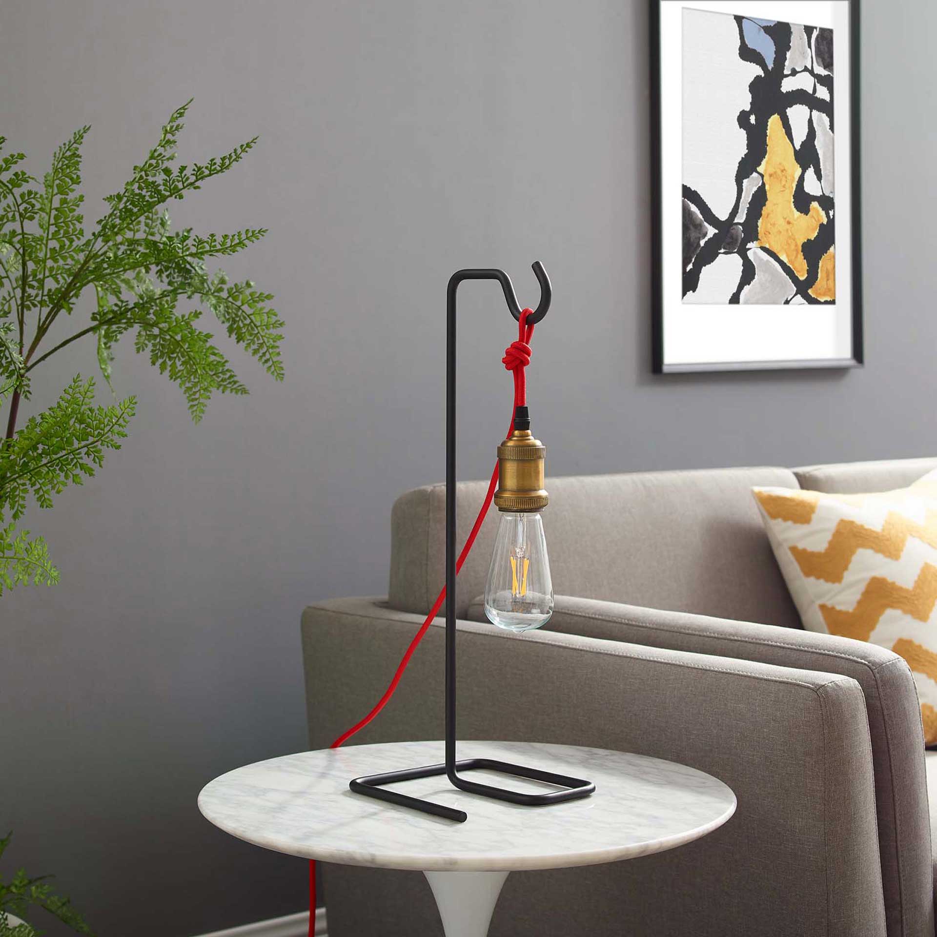 Sariyah Table Lamp Brass Gold/Black - Image 4