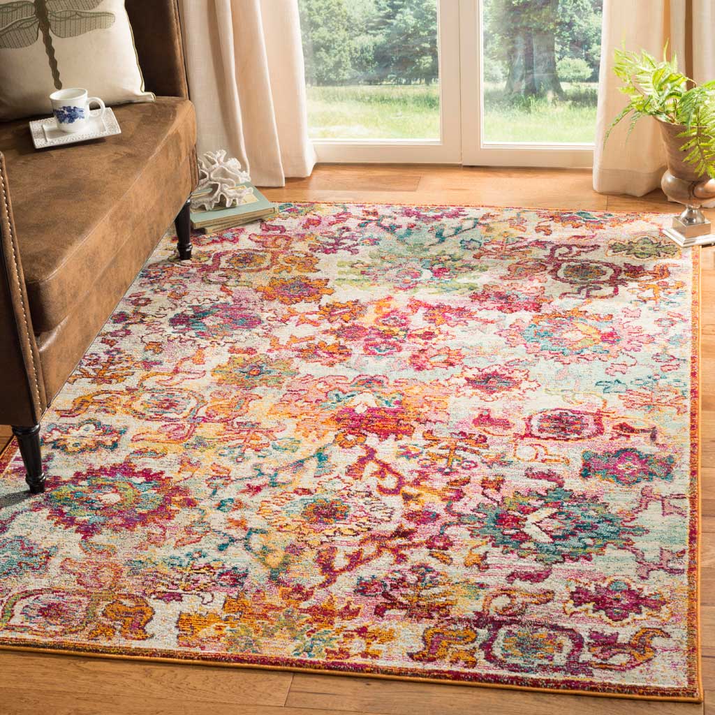 Savannah Cream/Orange Area Rug - Image 4